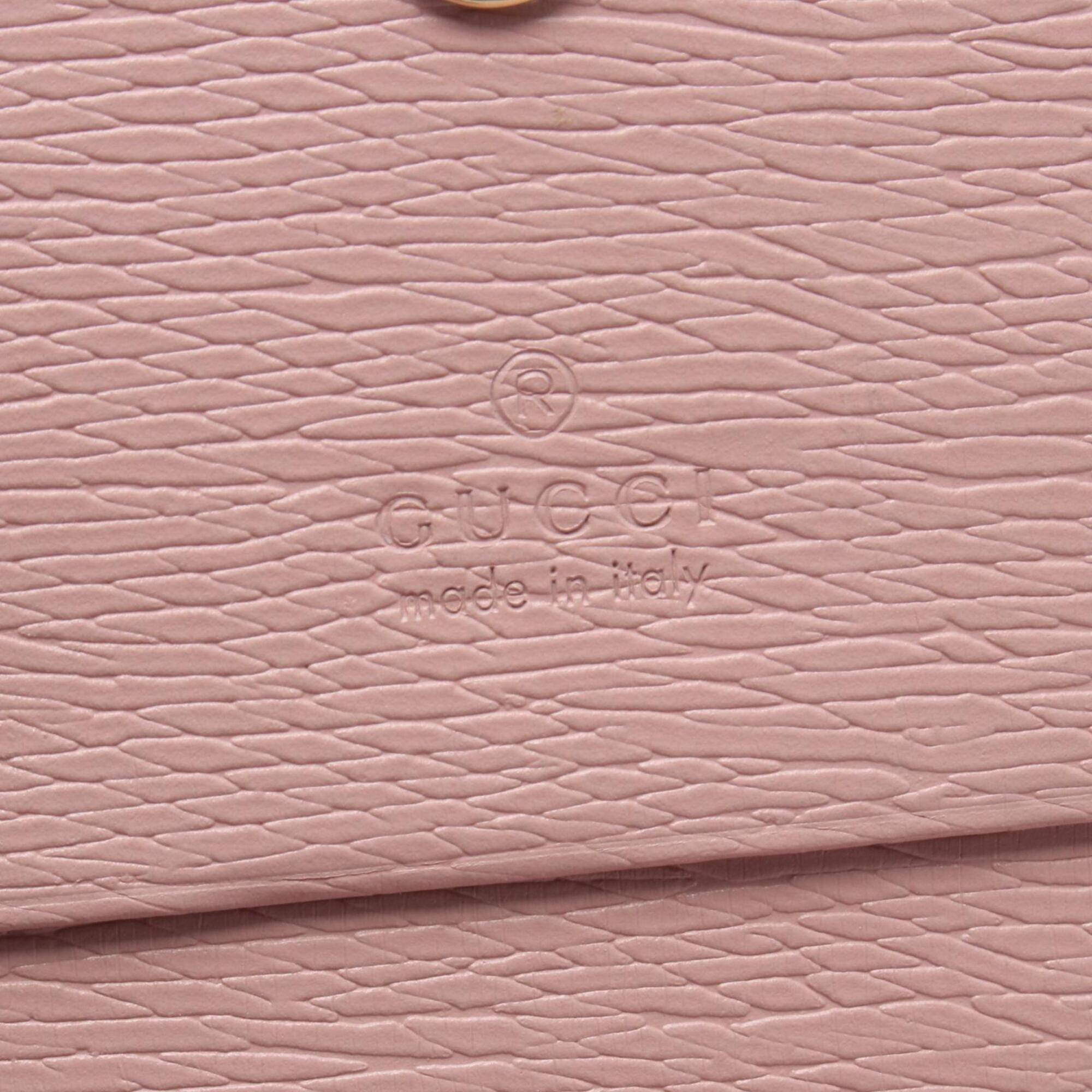 Gucci Pink Leather Wallet (Bi-Fold) (Pre-Owned)