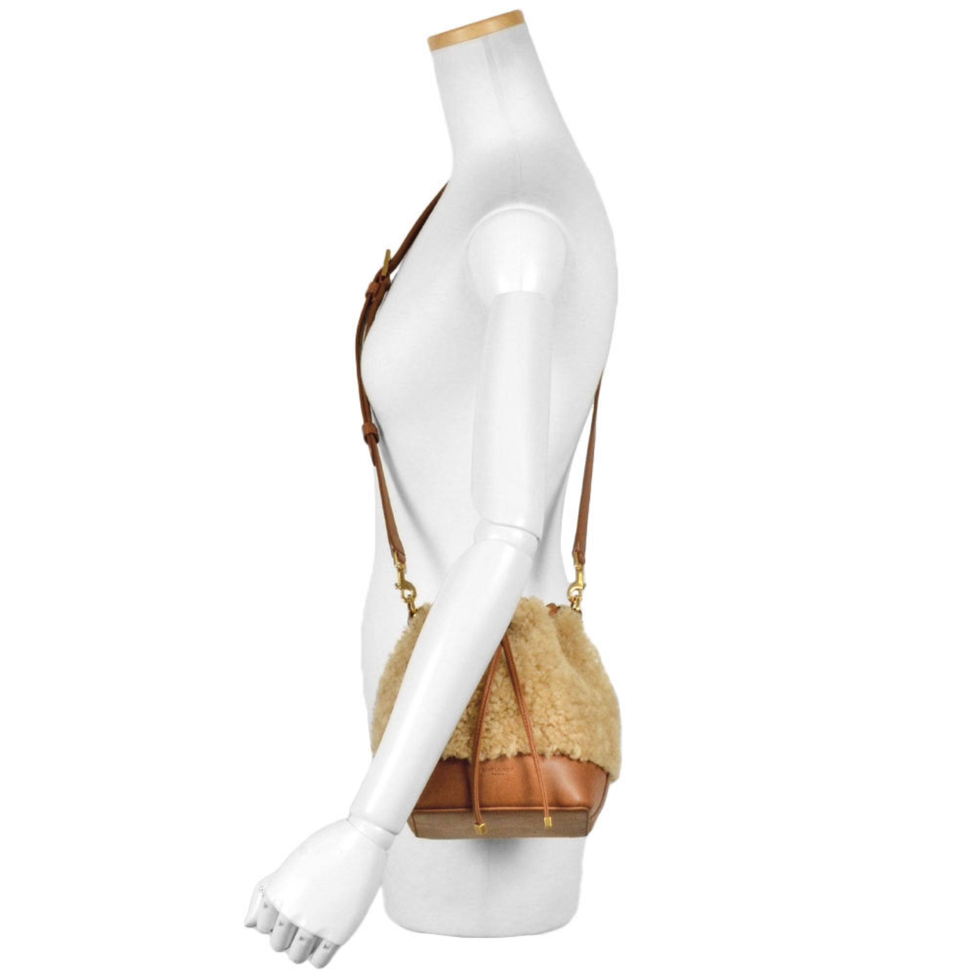 Saint Laurent Beige Leather Leather Handbag Shoulder Bag (Pre-Owned)