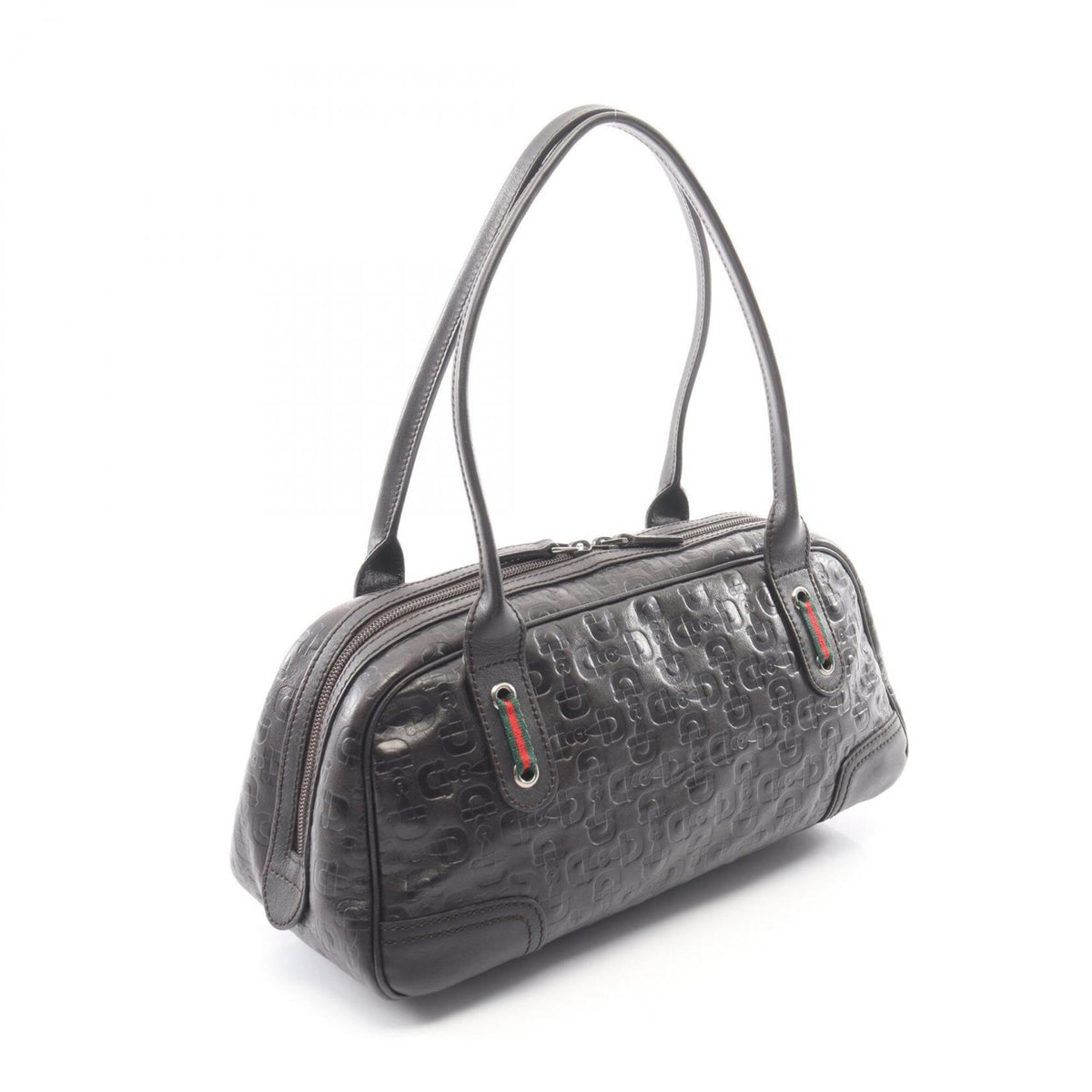 Gucci Brown Multi-Color Leather Handbag (Pre-Owned)