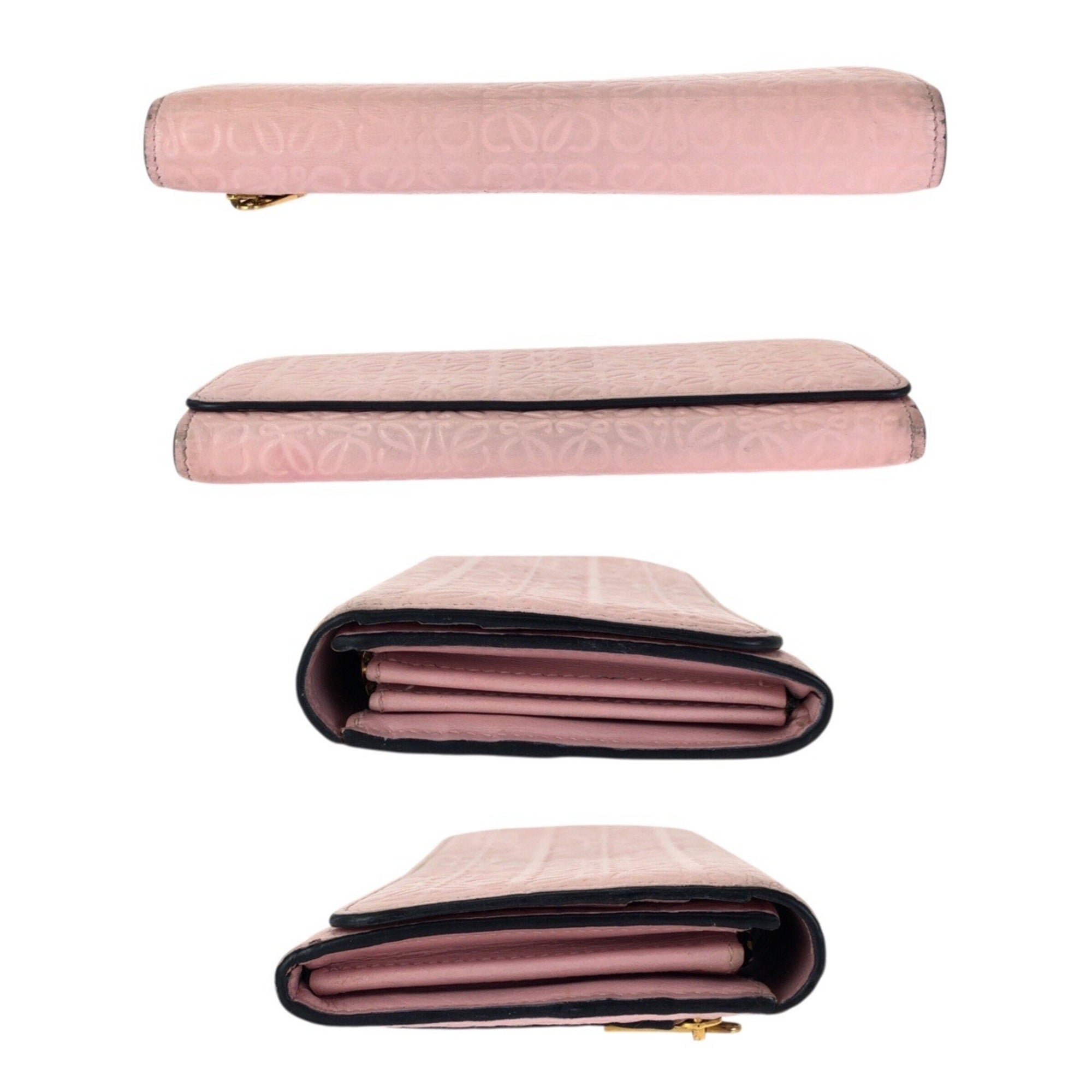 Loewe Pink Leather Long Wallet (Bi-Fold) (Pre-Owned)