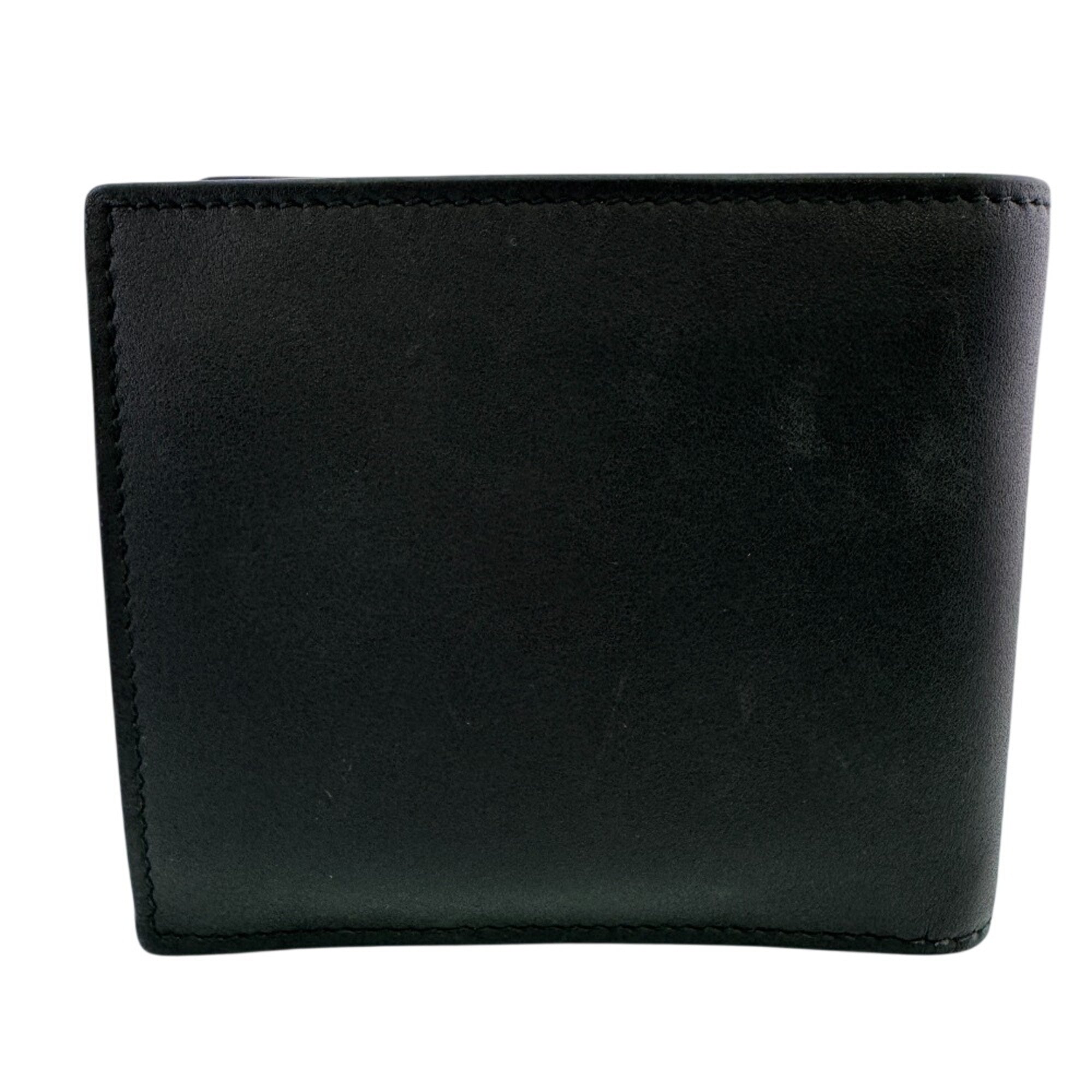 Gucci Black Gray Leather Pvc Wallet (Bi-Fold) (Pre-Owned)