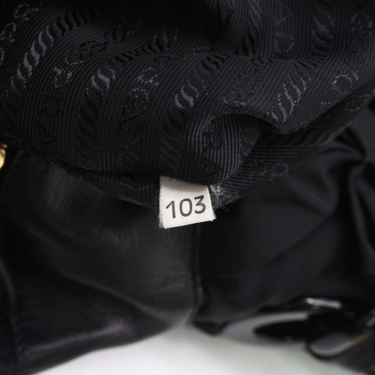 Prada Black Nylon Leather Plastic Handbag (Pre-Owned)