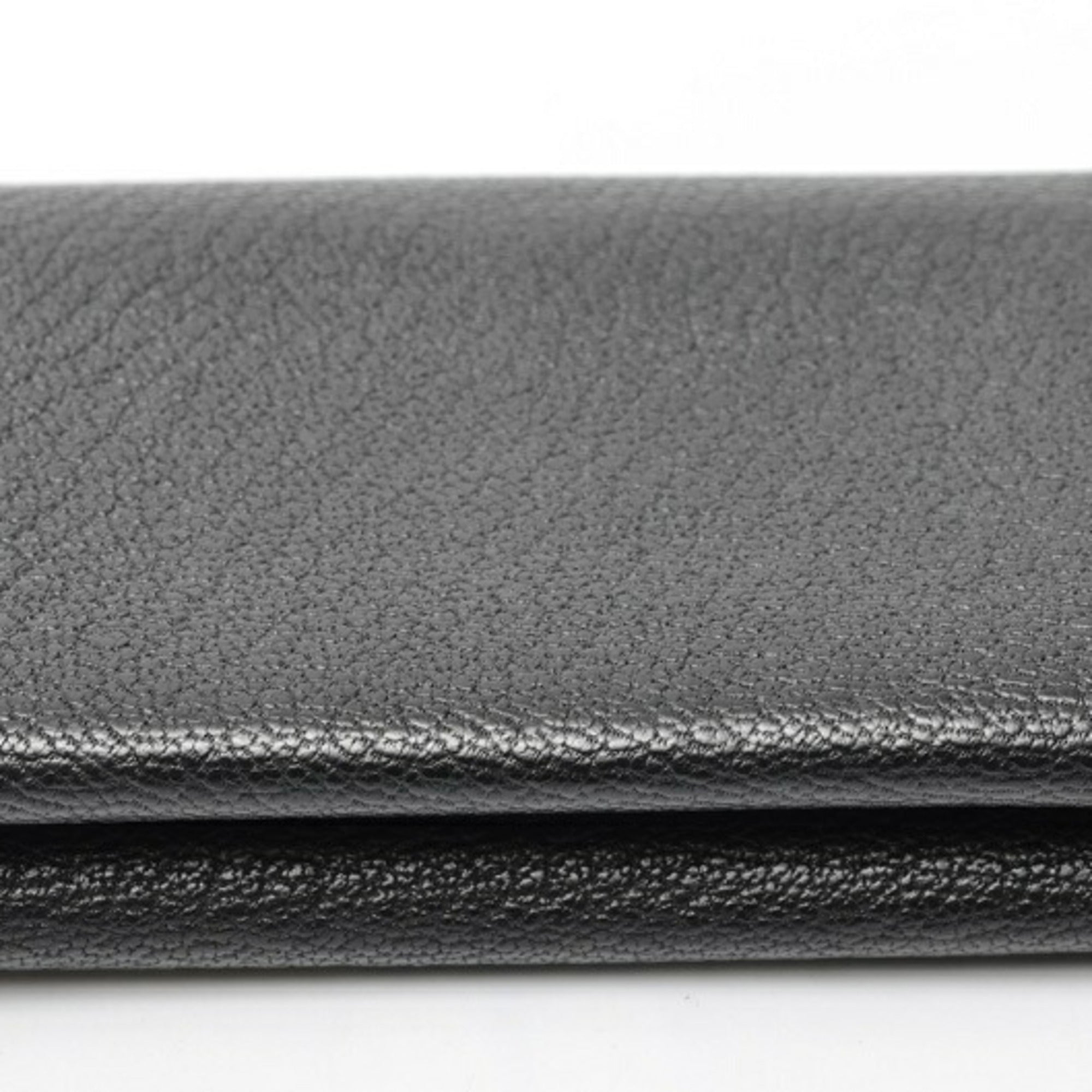 Hermes Black Chevre Myzore Leather Coin Purse/Coin Case (Pre-Owned)