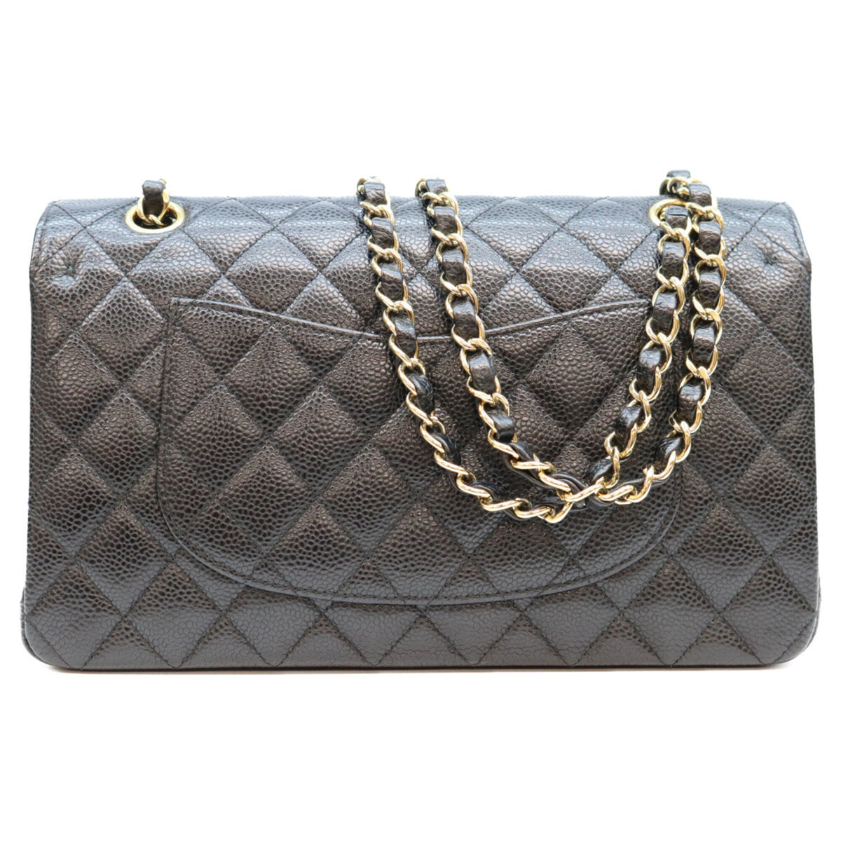 Chanel Black Grained Calfskin Shoulder Bag (Pre-Owned)