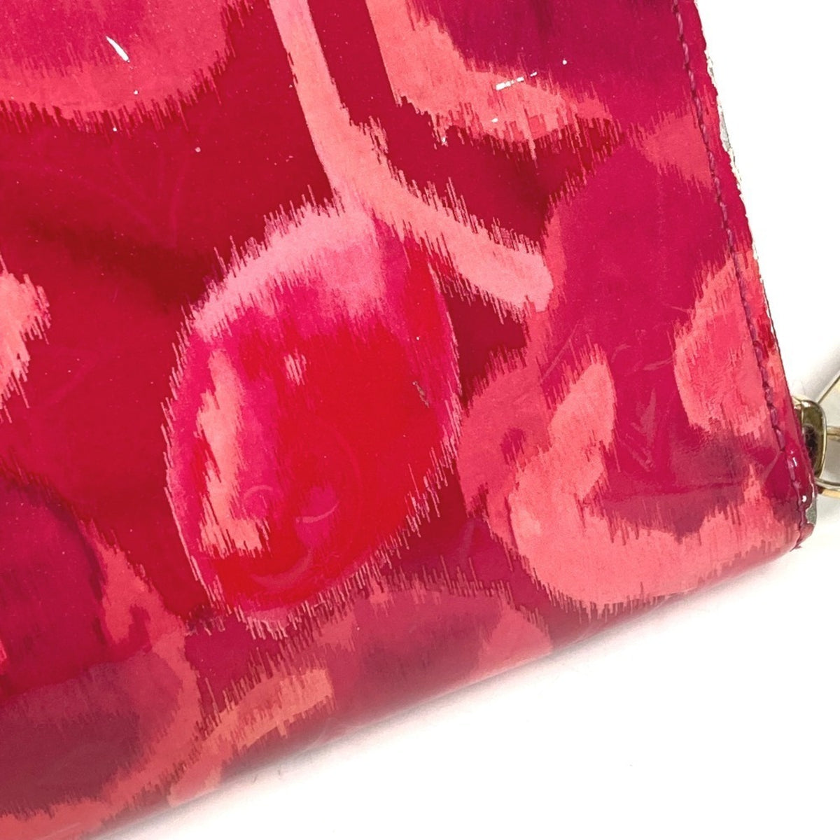 Louis Vuitton Pink Patent Leather Long Wallet (Bi-Fold) (Pre-Owned)