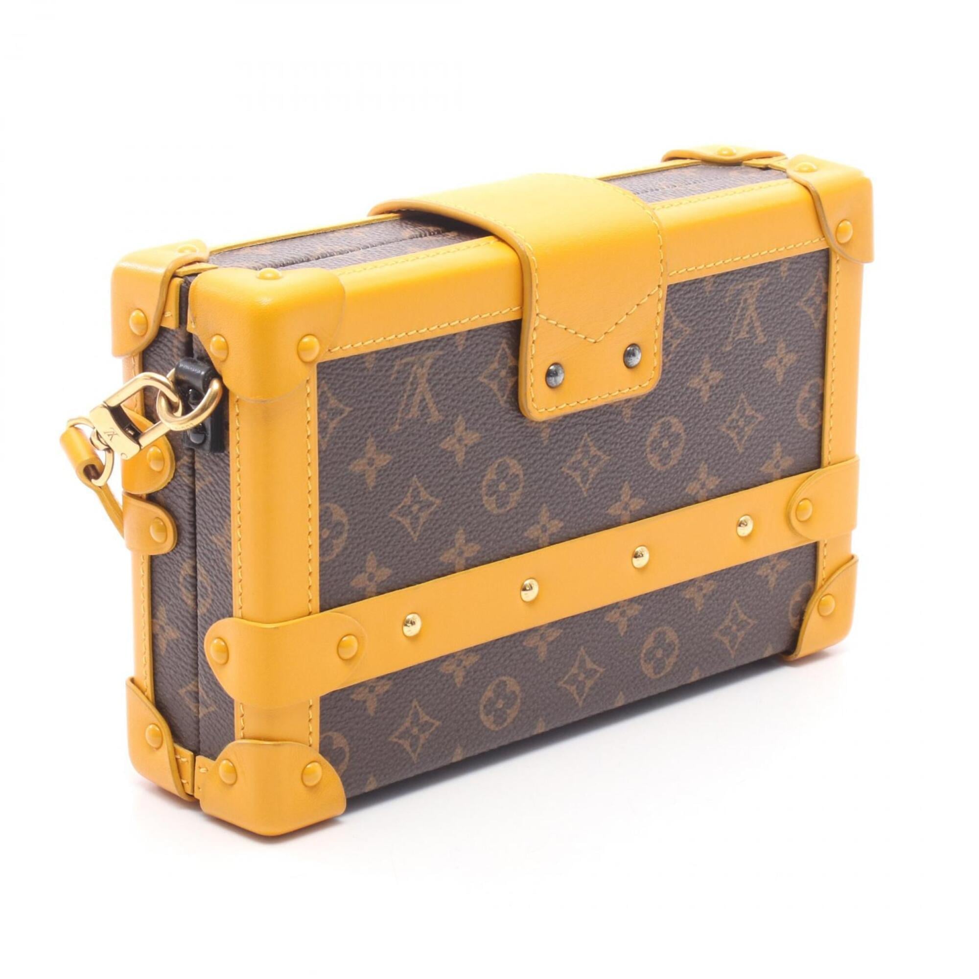 Louis Vuitton Black Brown Coated Canvas Leather Handbag Shoulder Bag (Pre-Owned)