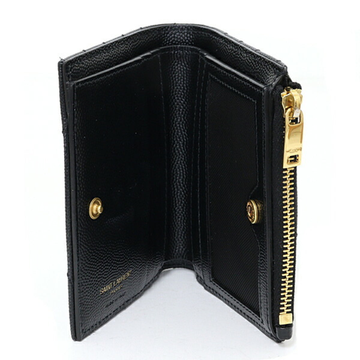 Saint Laurent Black Leather Wallet (Bi-Fold) (Pre-Owned)
