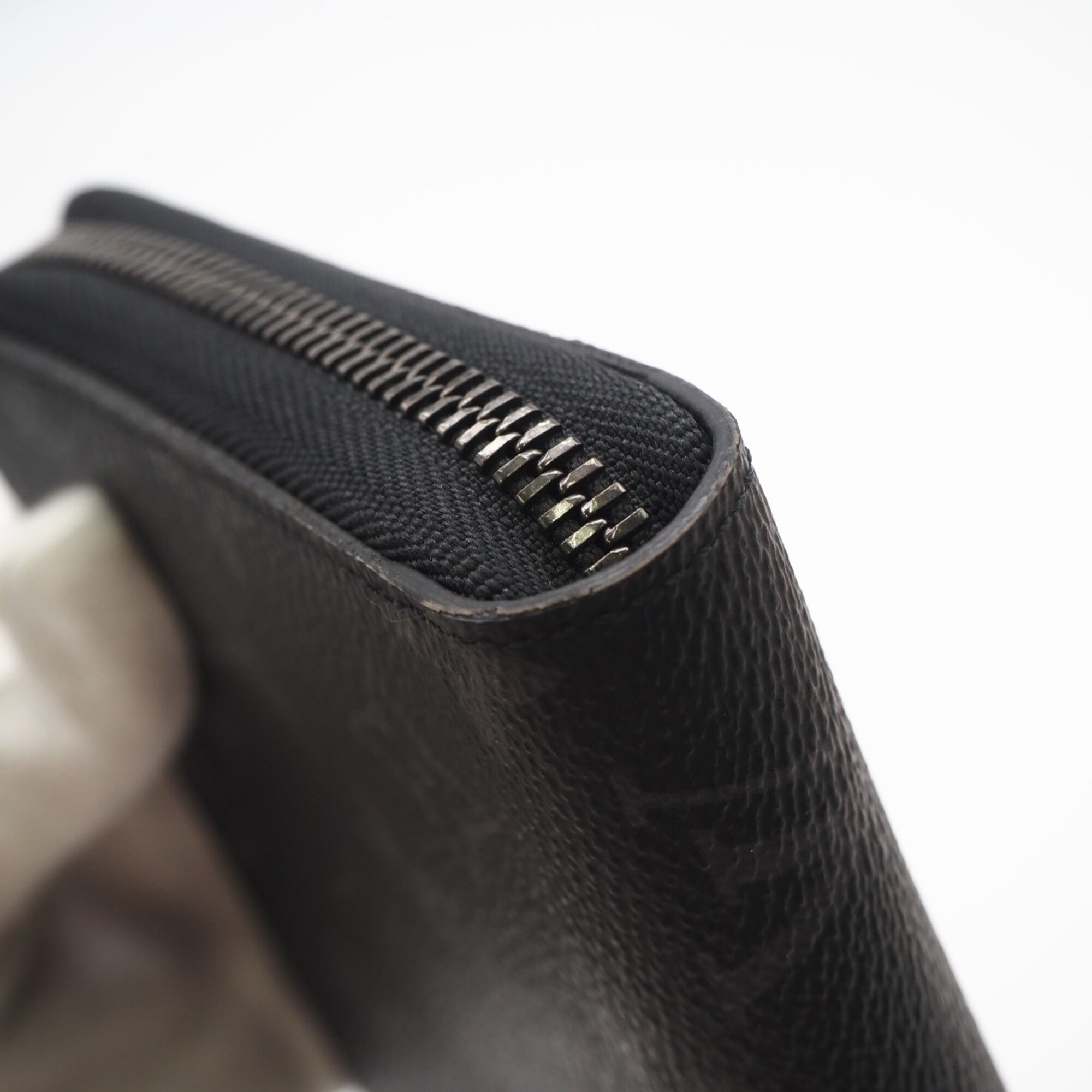 Louis Vuitton Black Gray Coated Canvas Leather Long Wallet (Bi-Fold) (Pre-Owned)