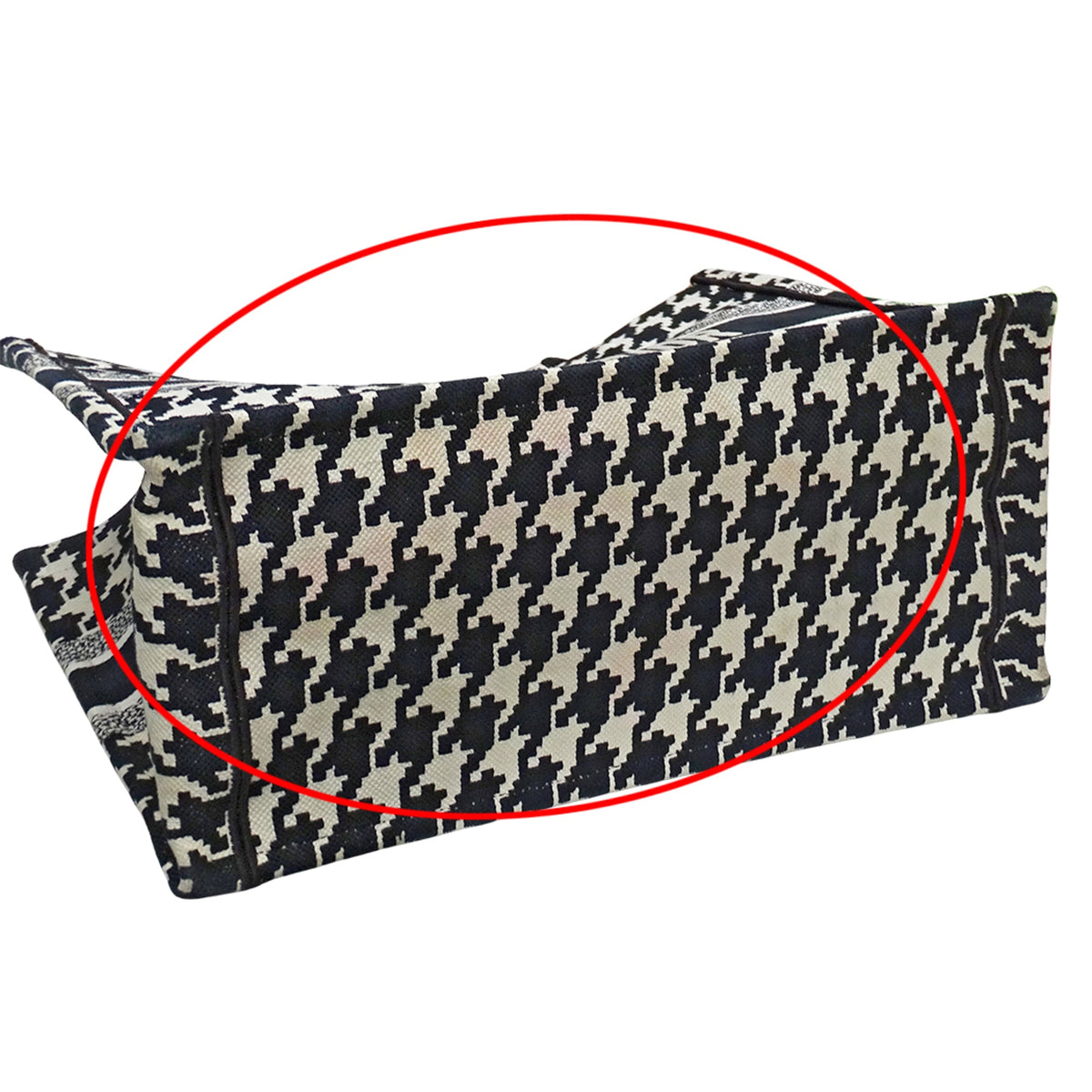 Christian Dior Black White Canvas Handbag Tote Bag (Pre-Owned)