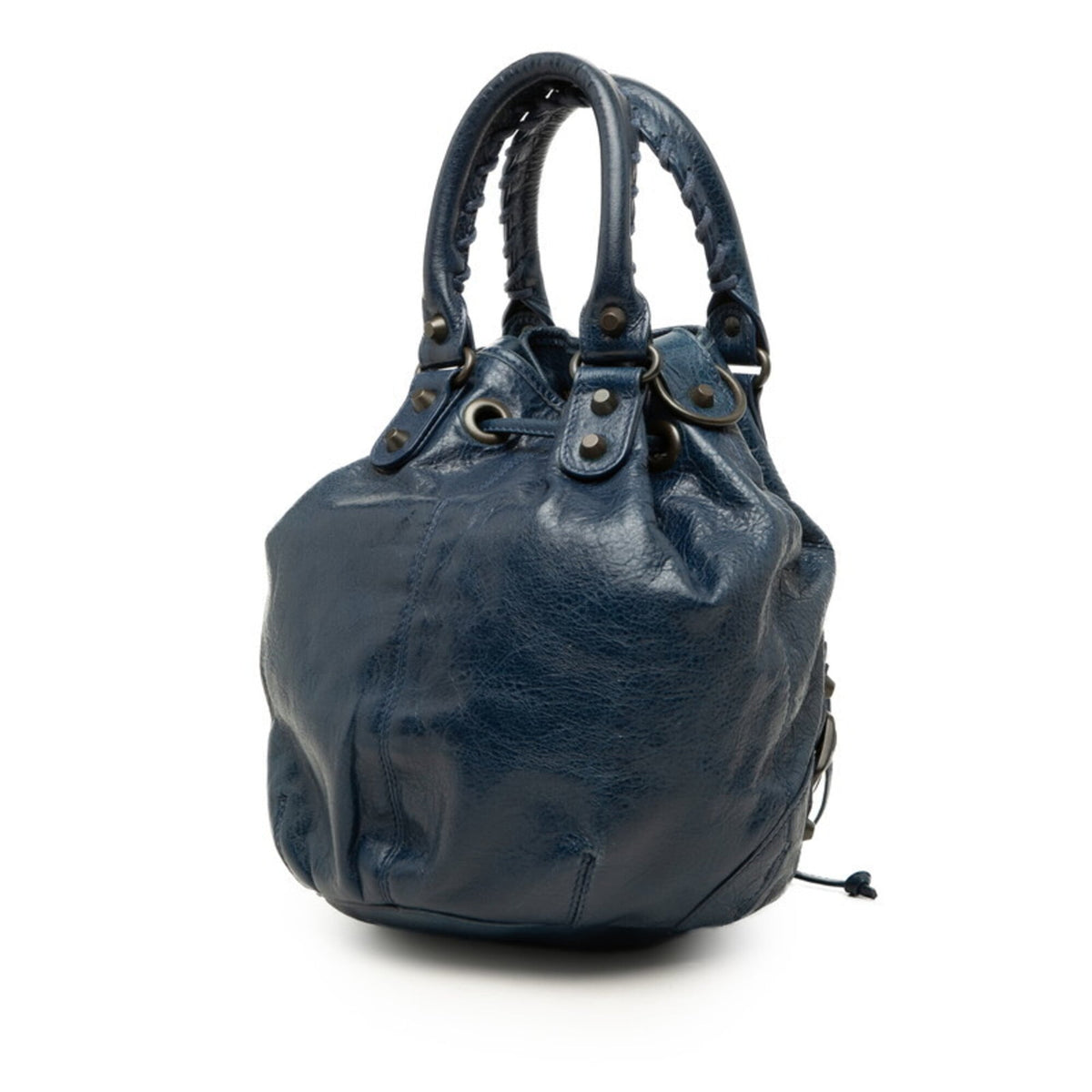 Balenciaga Navy Leather Handbag Shoulder Bag (Pre-Owned)