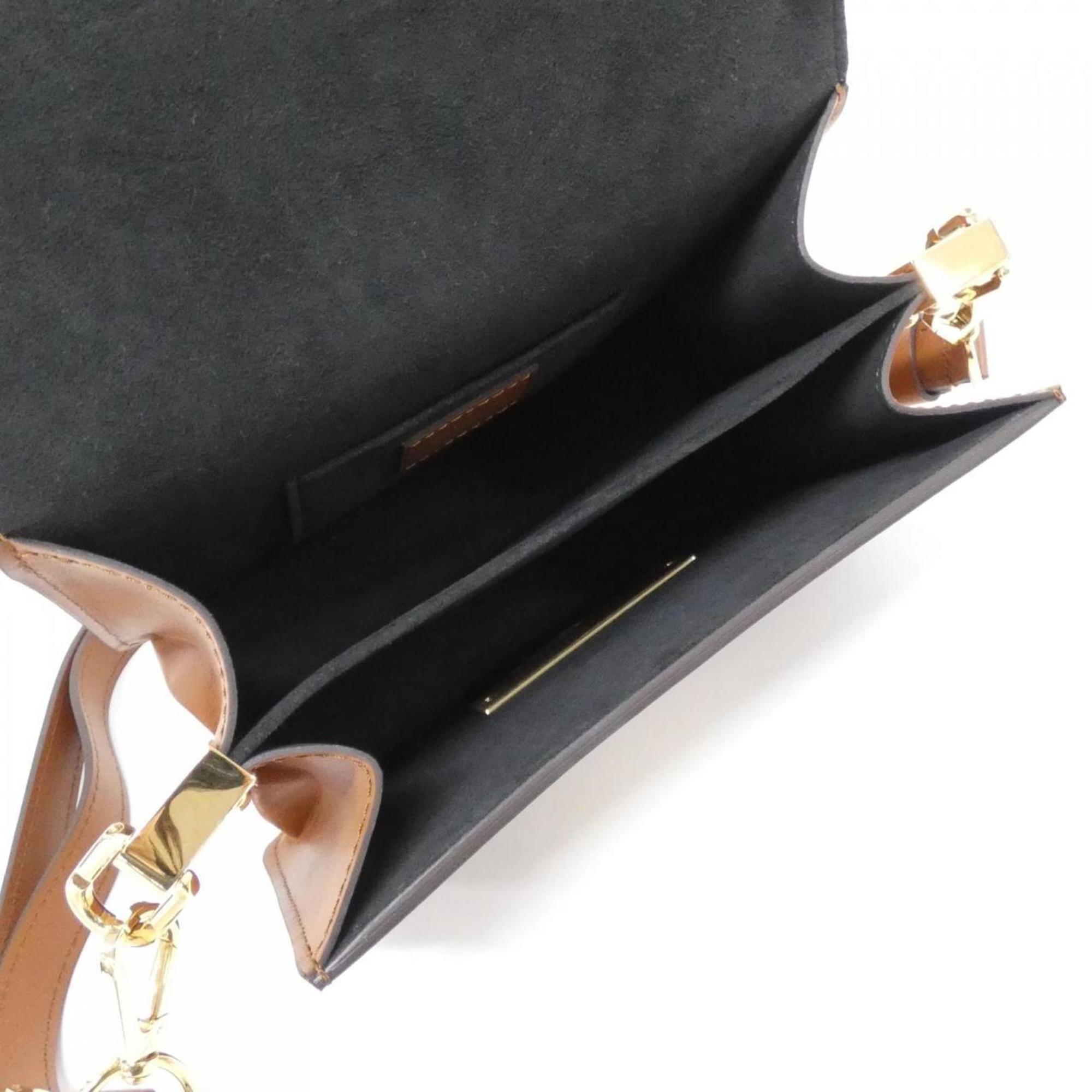 Louis Vuitton Marron Coated Canvas Shoulder Bag (Pre-Owned)