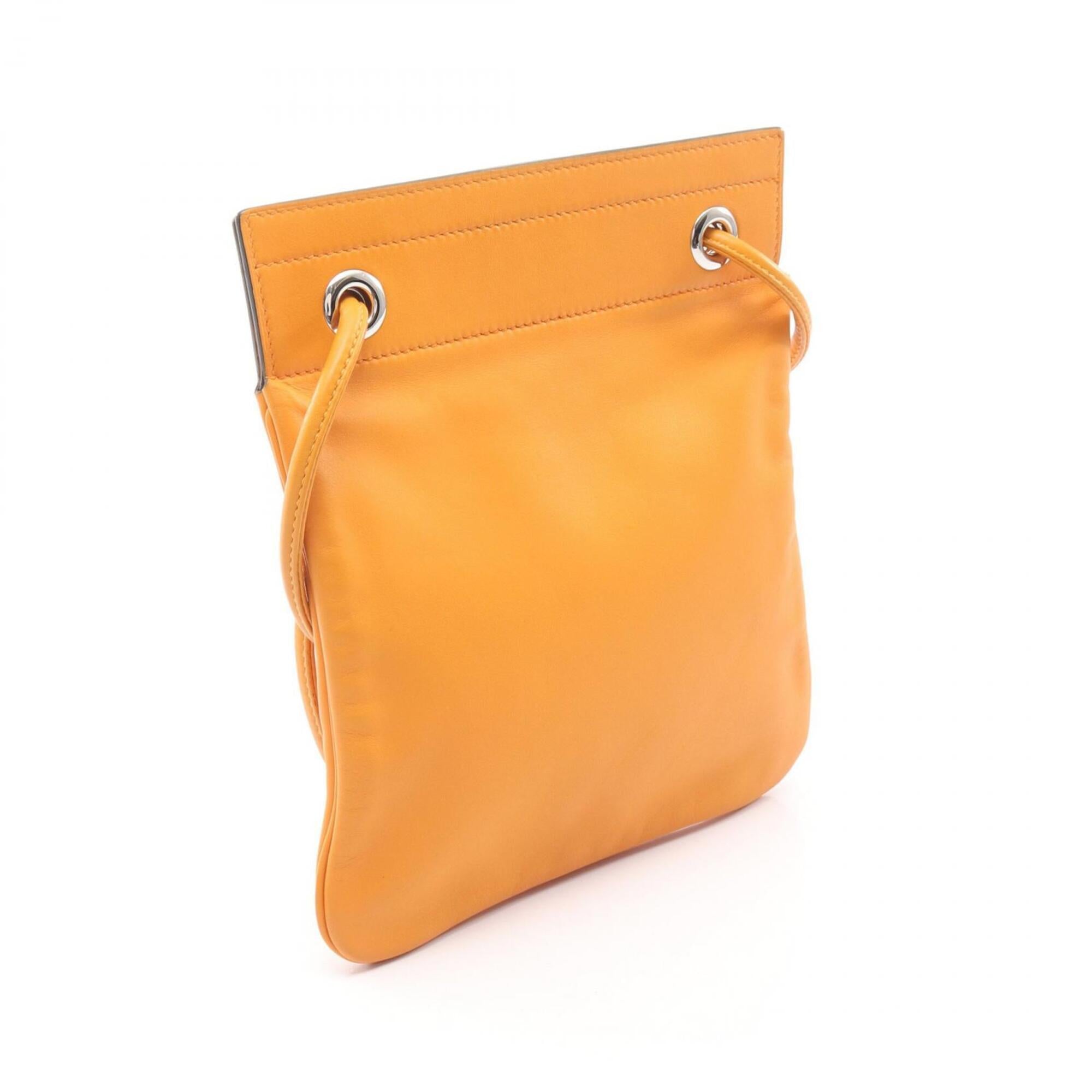 Hermes Orange Swift Leather Handbag Shoulder Bag (Pre-Owned)