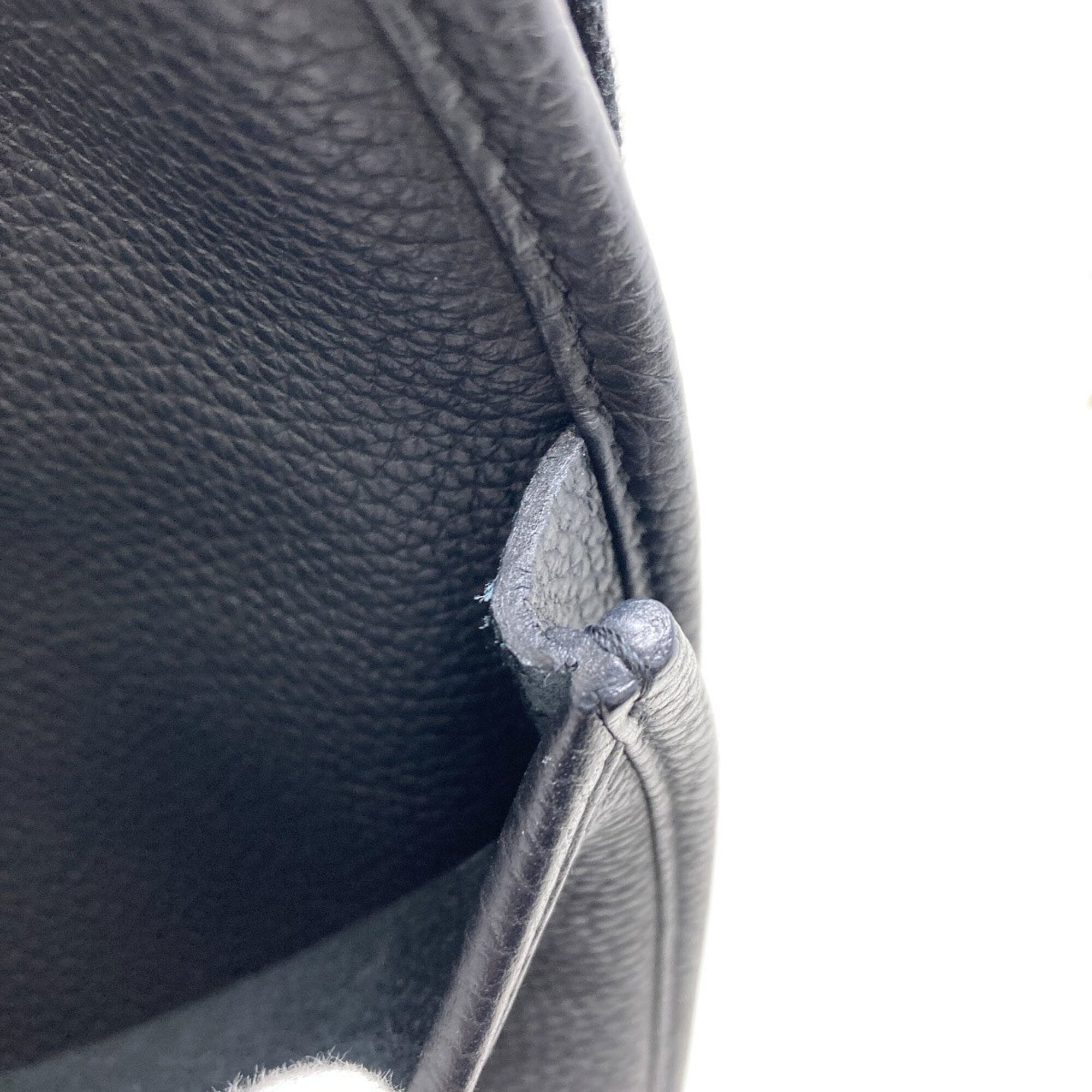 Hermes Black Taurillon Clemence Leather Shoulder Bag