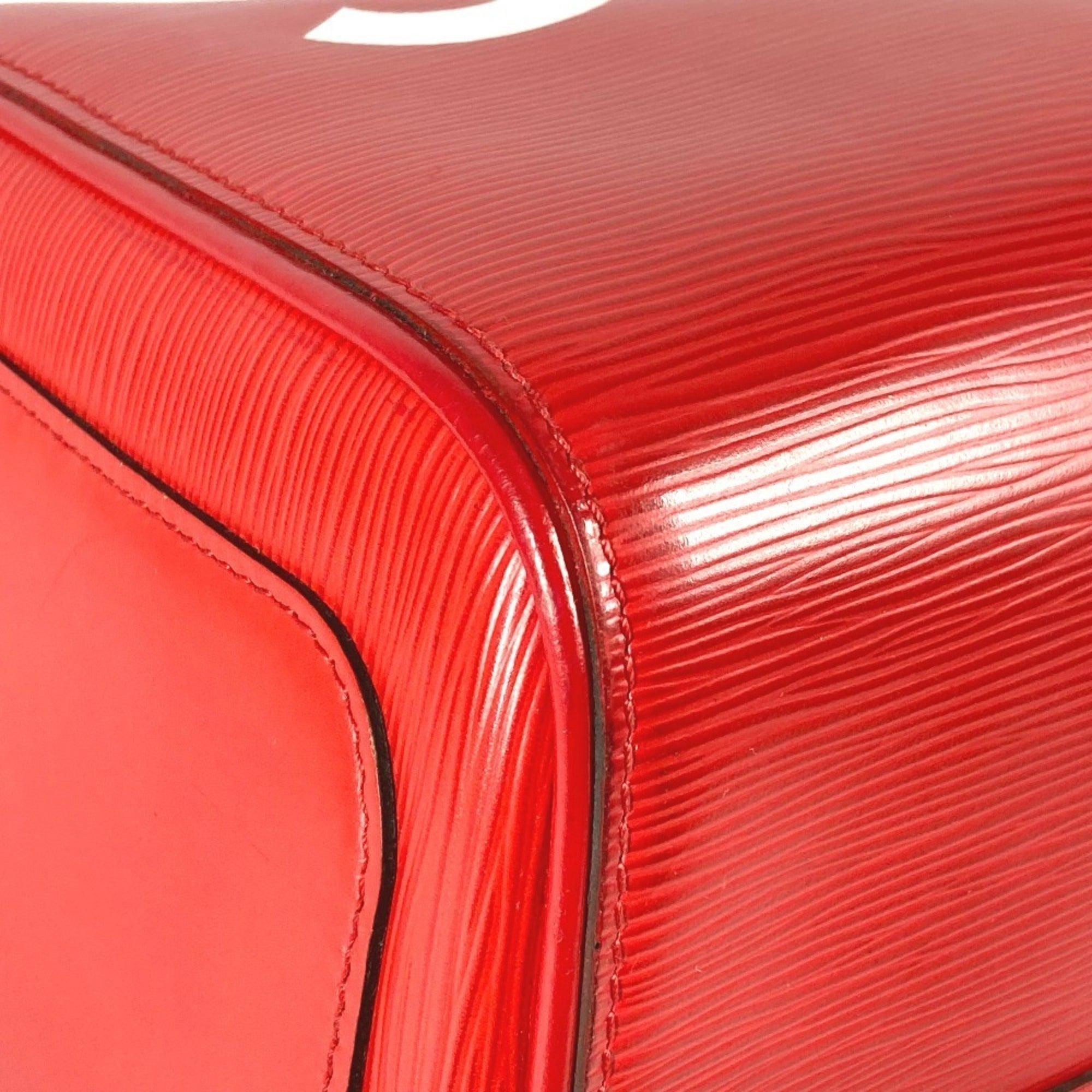 Louis Vuitton Red Color White Epi Leather Boston Bag (Pre-Owned)