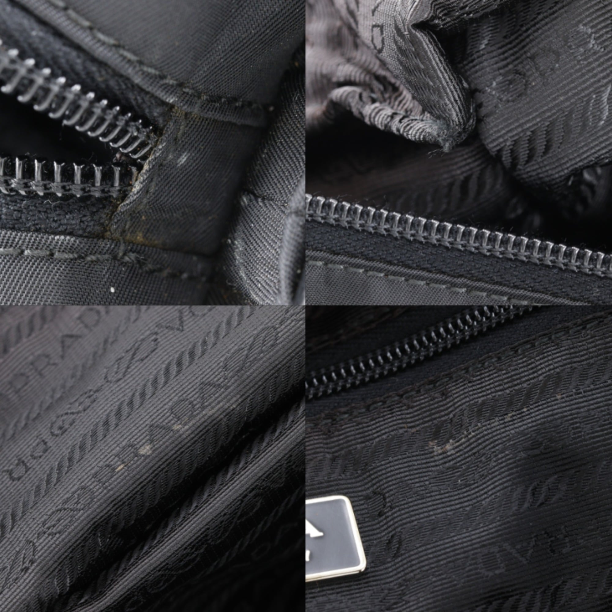 Prada Black Nylon Boston Bag Tote Bag (Pre-Owned)