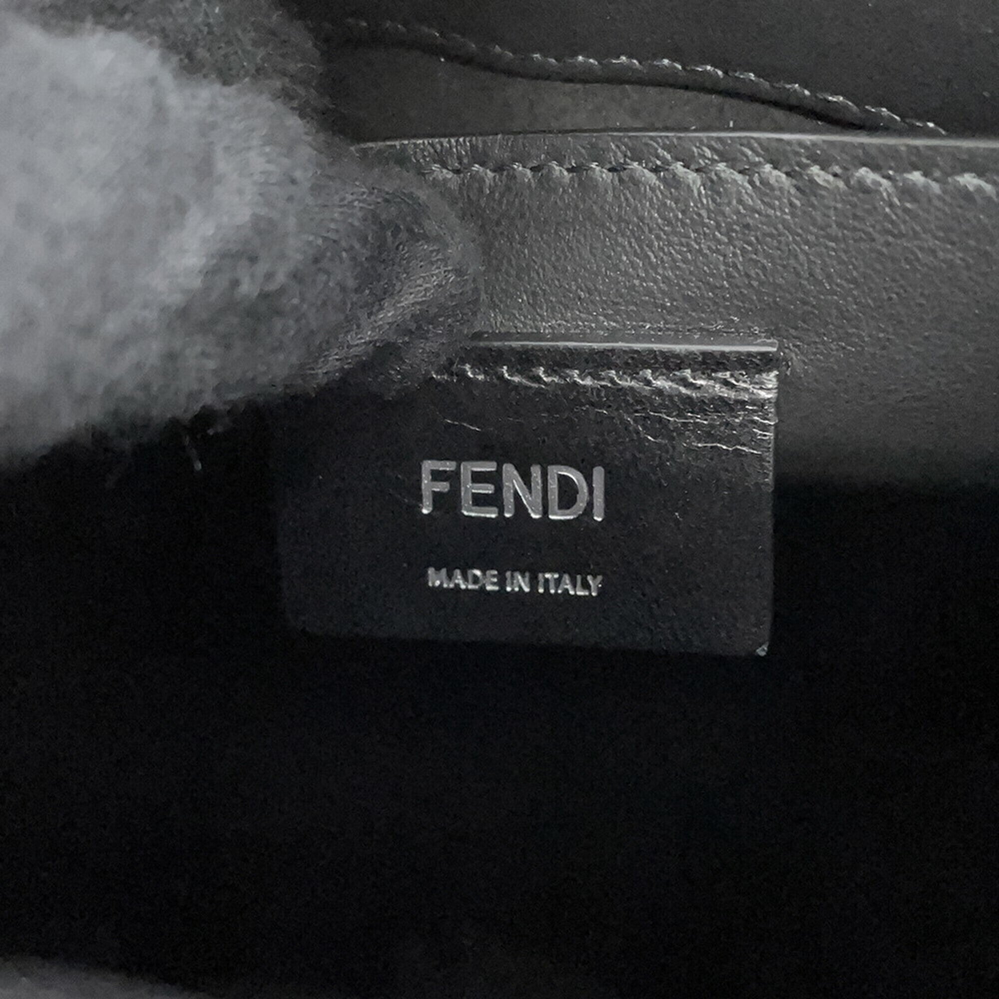 Fendi Black Leather Handbag Shopping Bag (Pre-Owned)