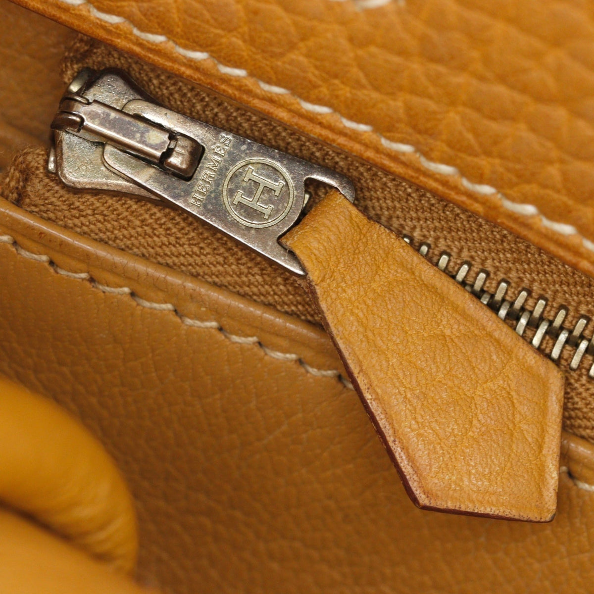 Hermes Beige Natural Fjord Leather Handbag (Pre-Owned)