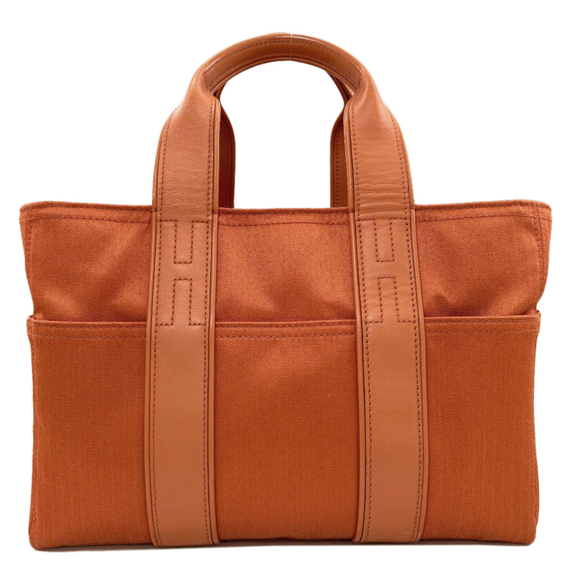 Hermes Acapulco Orange Cotton Polyester Handbag (Pre-Owned)