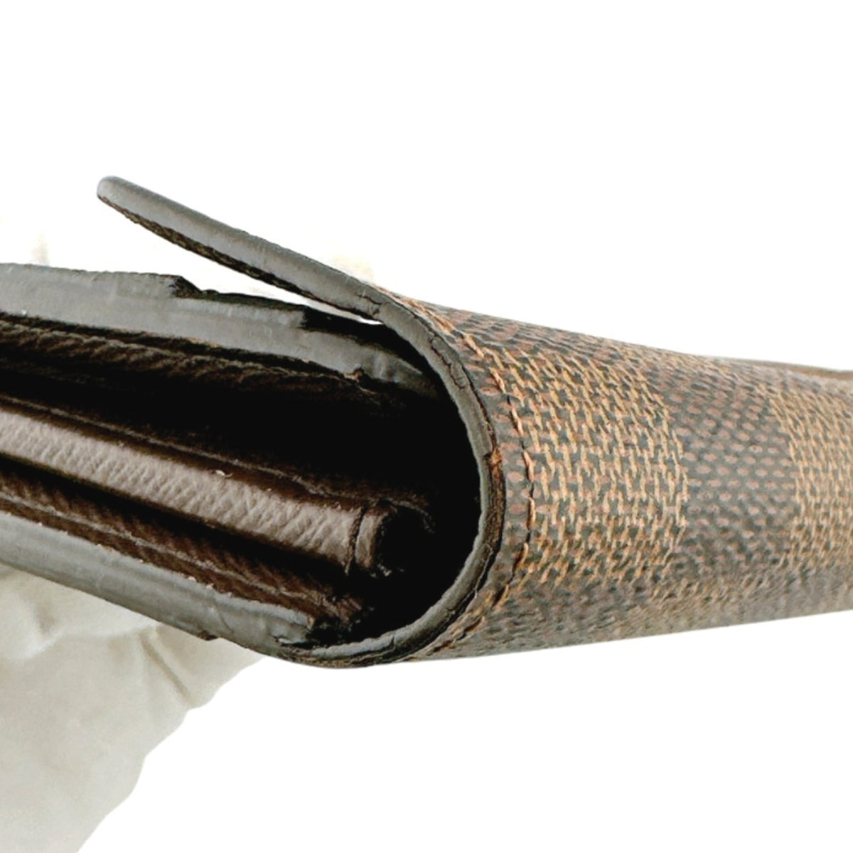 Louis Vuitton Brown Ebene Damier Canvas Long Wallet (Tri-Fold) (Pre-Owned)