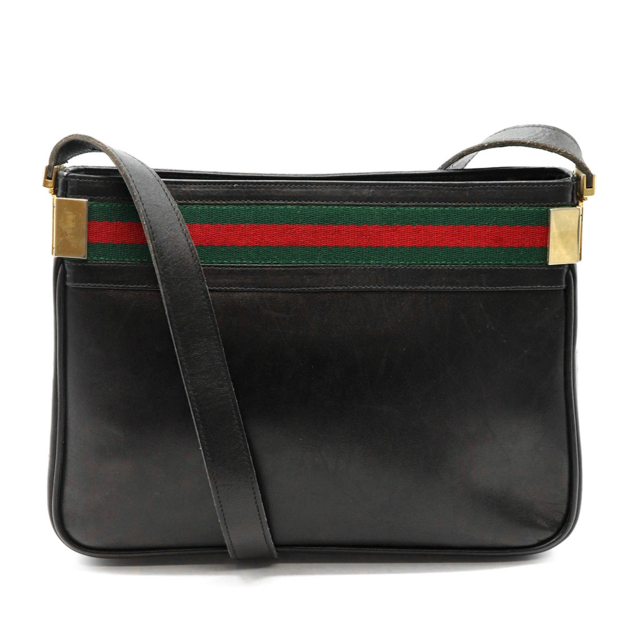 Gucci Black Leather Shoulder Bag (Pre-Owned)