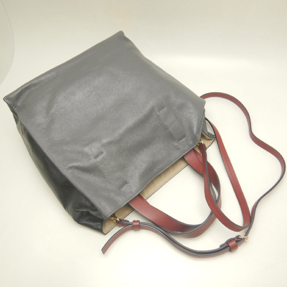 Marni Black Gray Tote Bag (Pre-Owned)