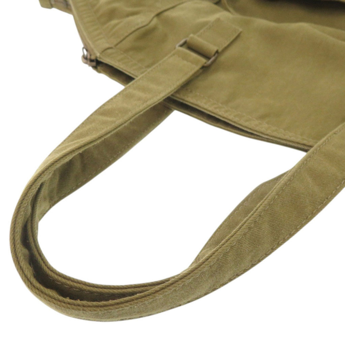 Yves Saint Laurent Khaki Canvas Tote Bag (Pre-Owned)