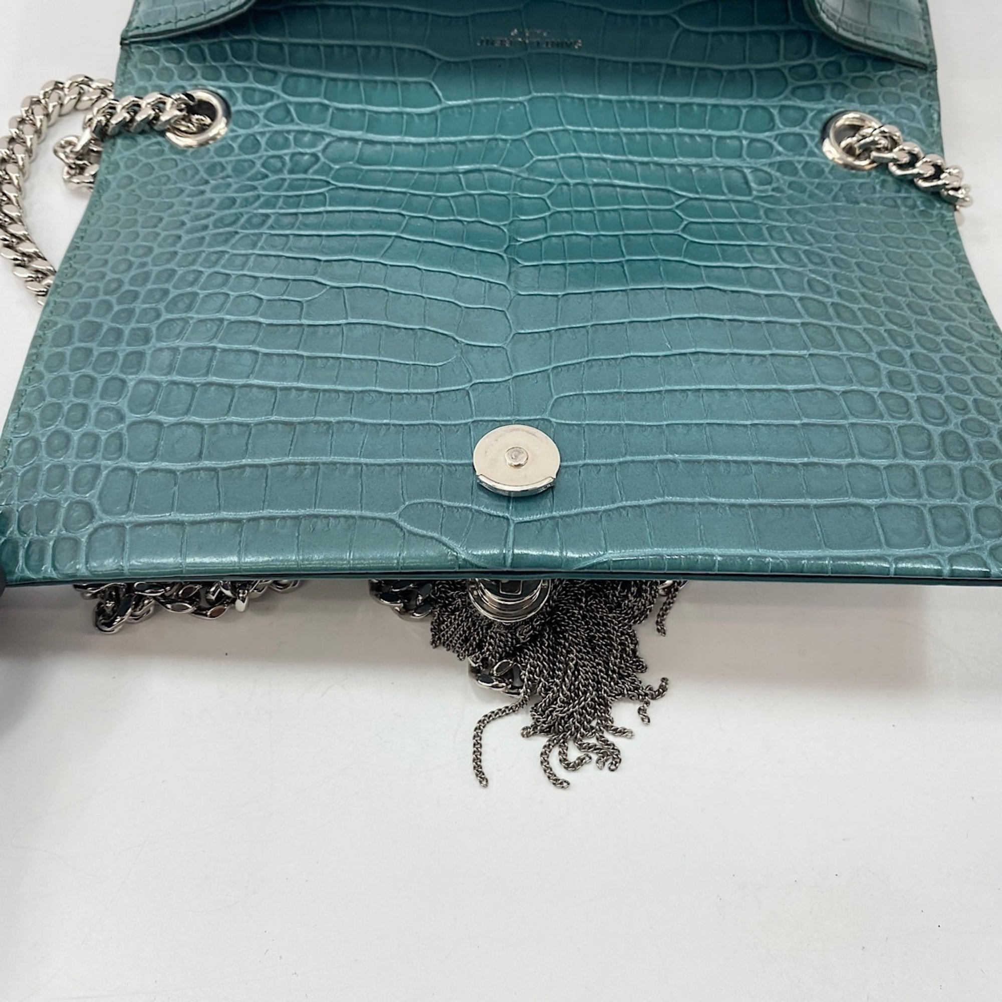 Yves Saint Laurent Green Leather Shoulder Bag (Pre-Owned)