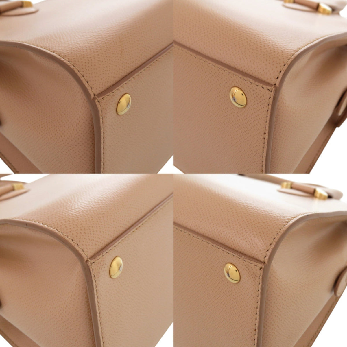 Salvatore Ferragamo Beige Leather Handbag Shoulder Bag (Pre-Owned)