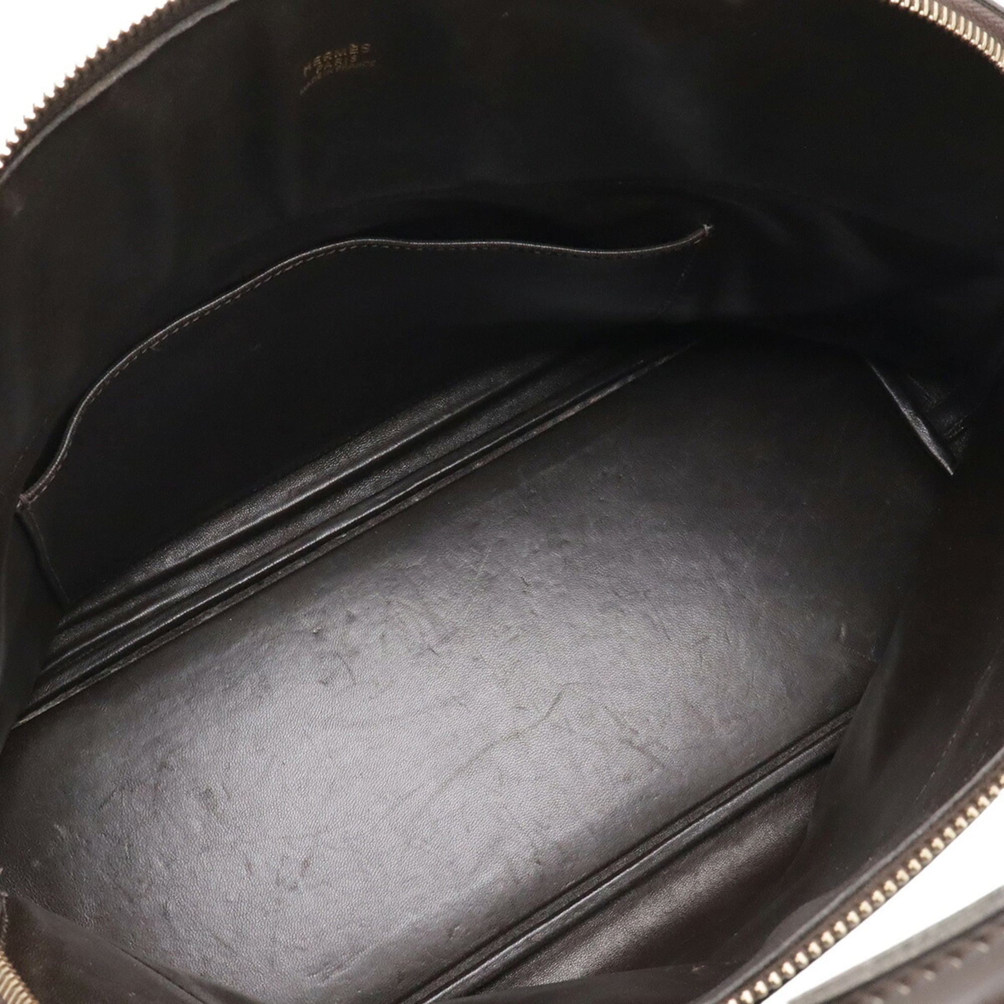 Hermes Brown Chocolat Multi-Color Box Calf Leather Handbag Tote Bag (Pre-Owned)