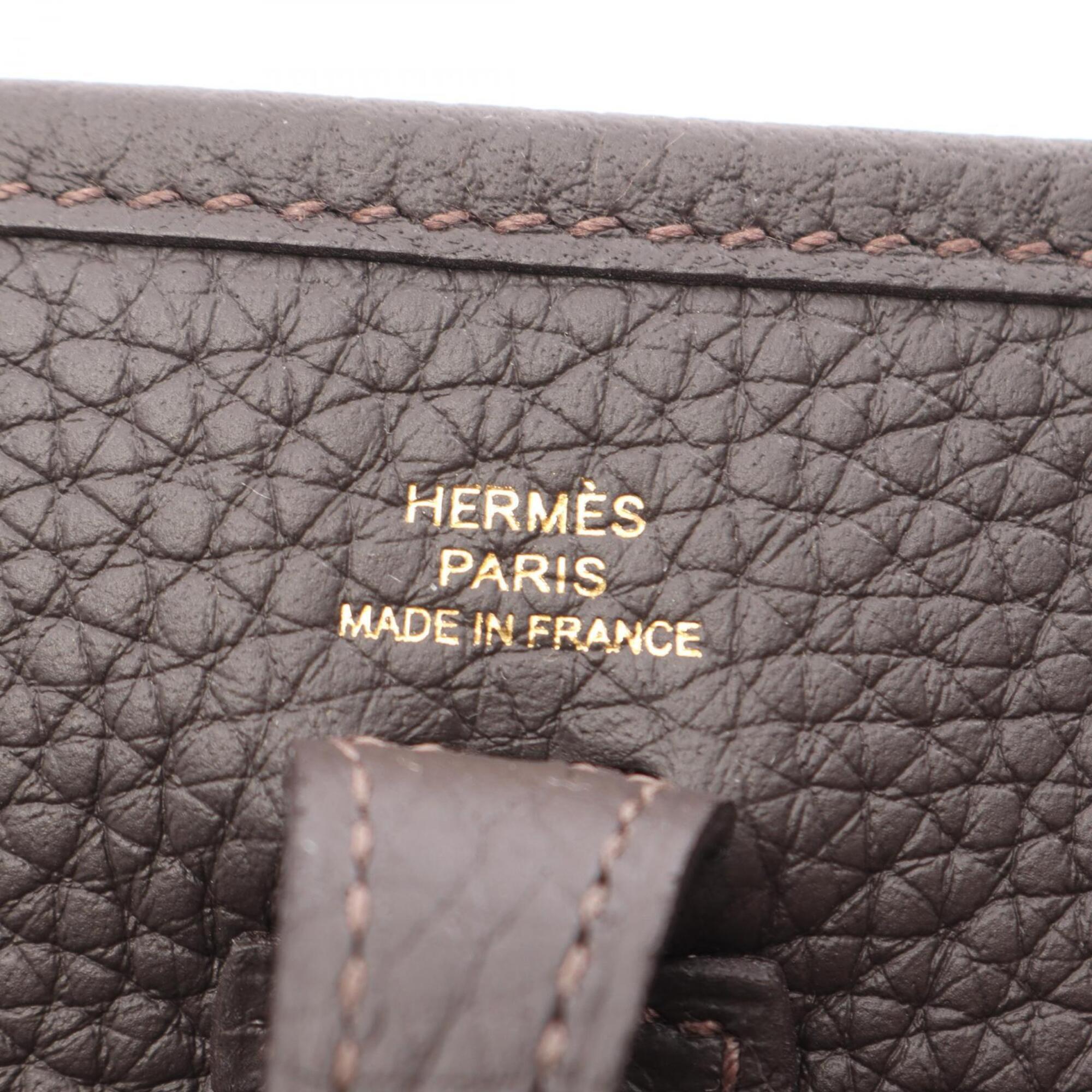 Hermes Brown Taurillon Clemence Leather Handbag Shoulder Bag (Pre-Owned)