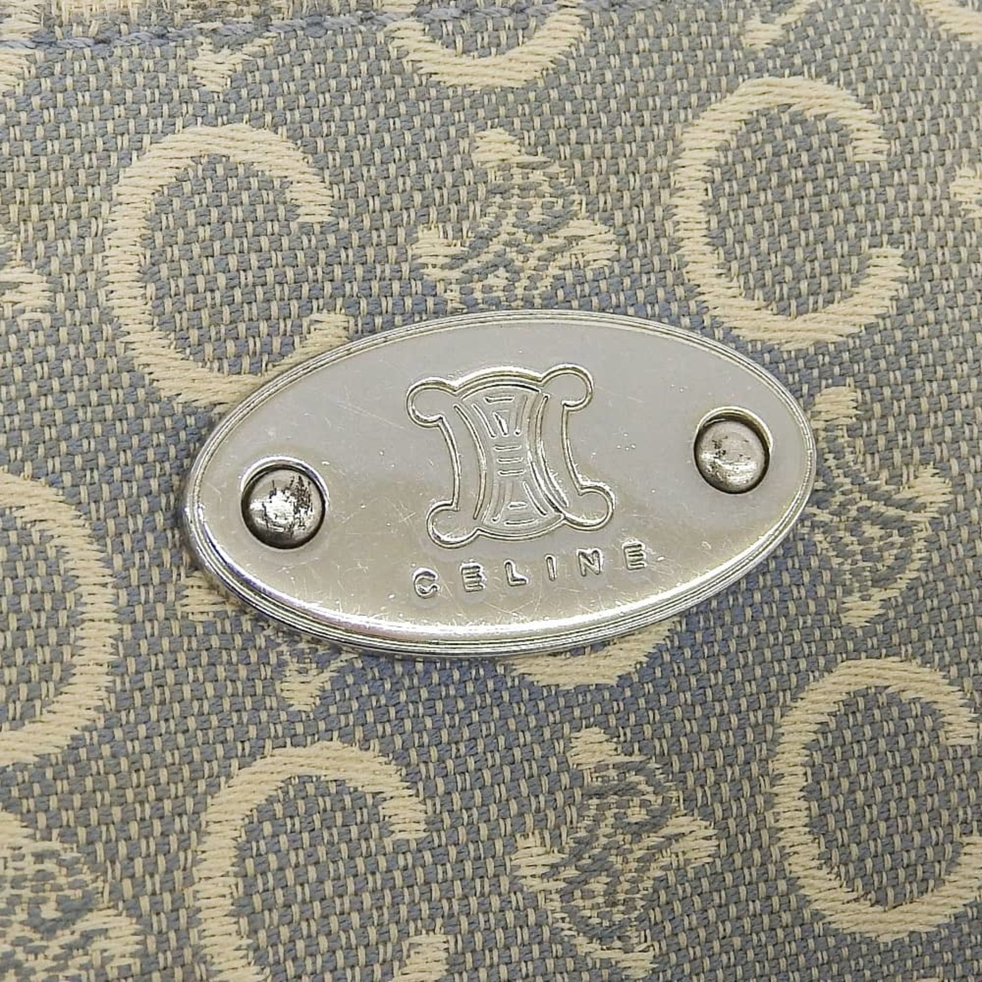 Celine Light Blue Canvas Shoulder Bag (Pre-Owned)