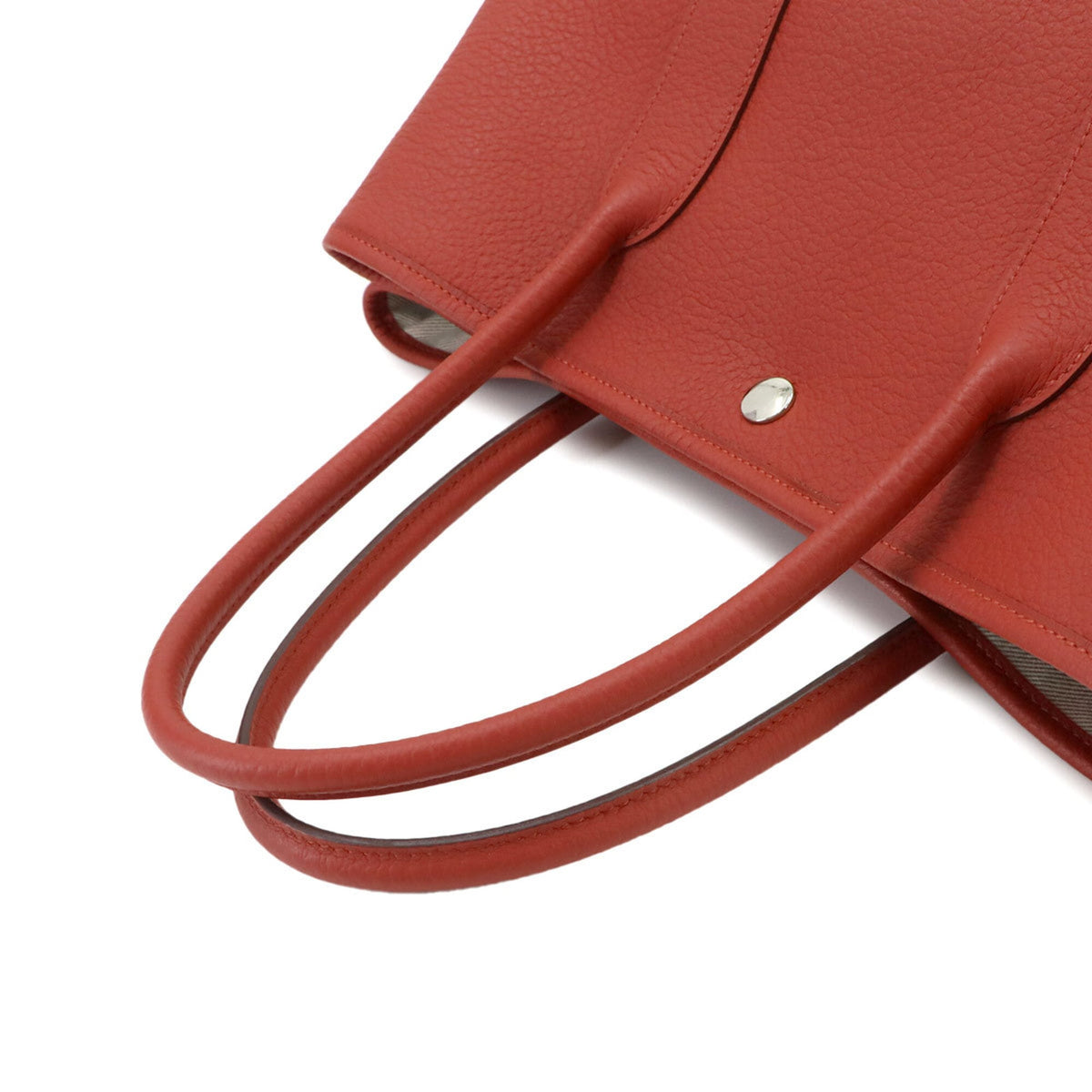 Hermes Red Color Country Leather Handbag Tote Bag (Pre-Owned)