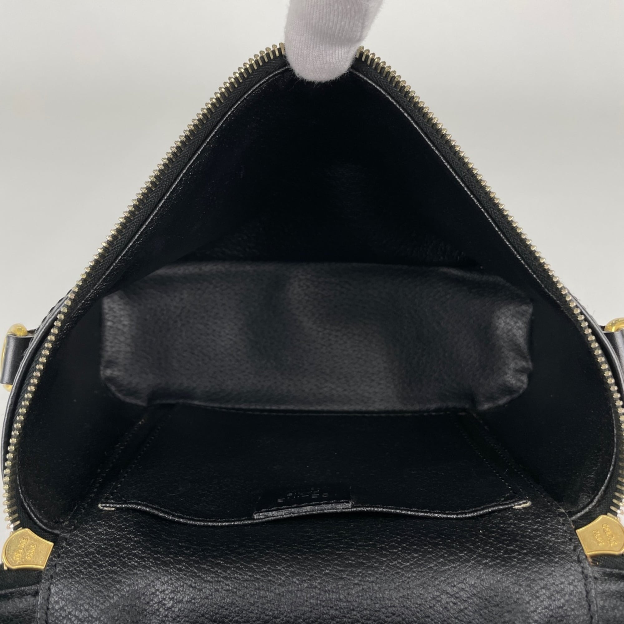 Celine Black Brown Coated Canvas Pouch Vanity Bag (Pre-Owned)