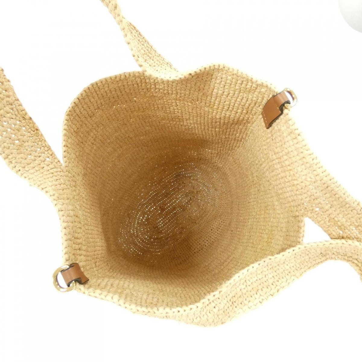 Loewe Beige Raffia Leather Handbag (Pre-Owned)
