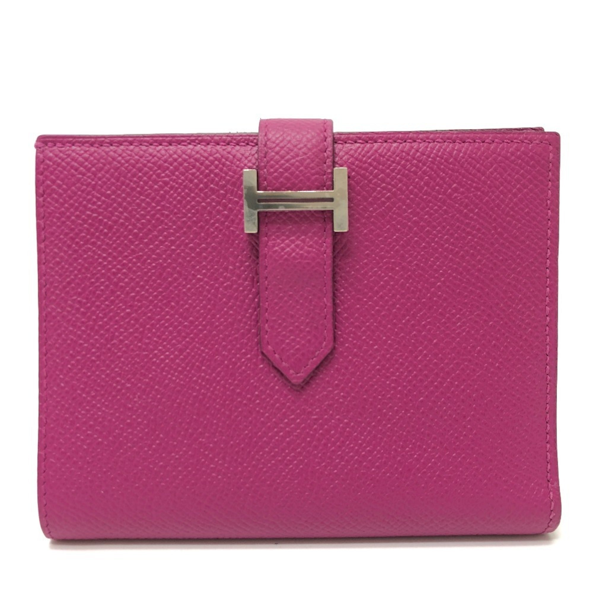 Hermes Bearn Rose Purple Epsom Leather Wallet (Bi-Fold) (Pre-Owned)
