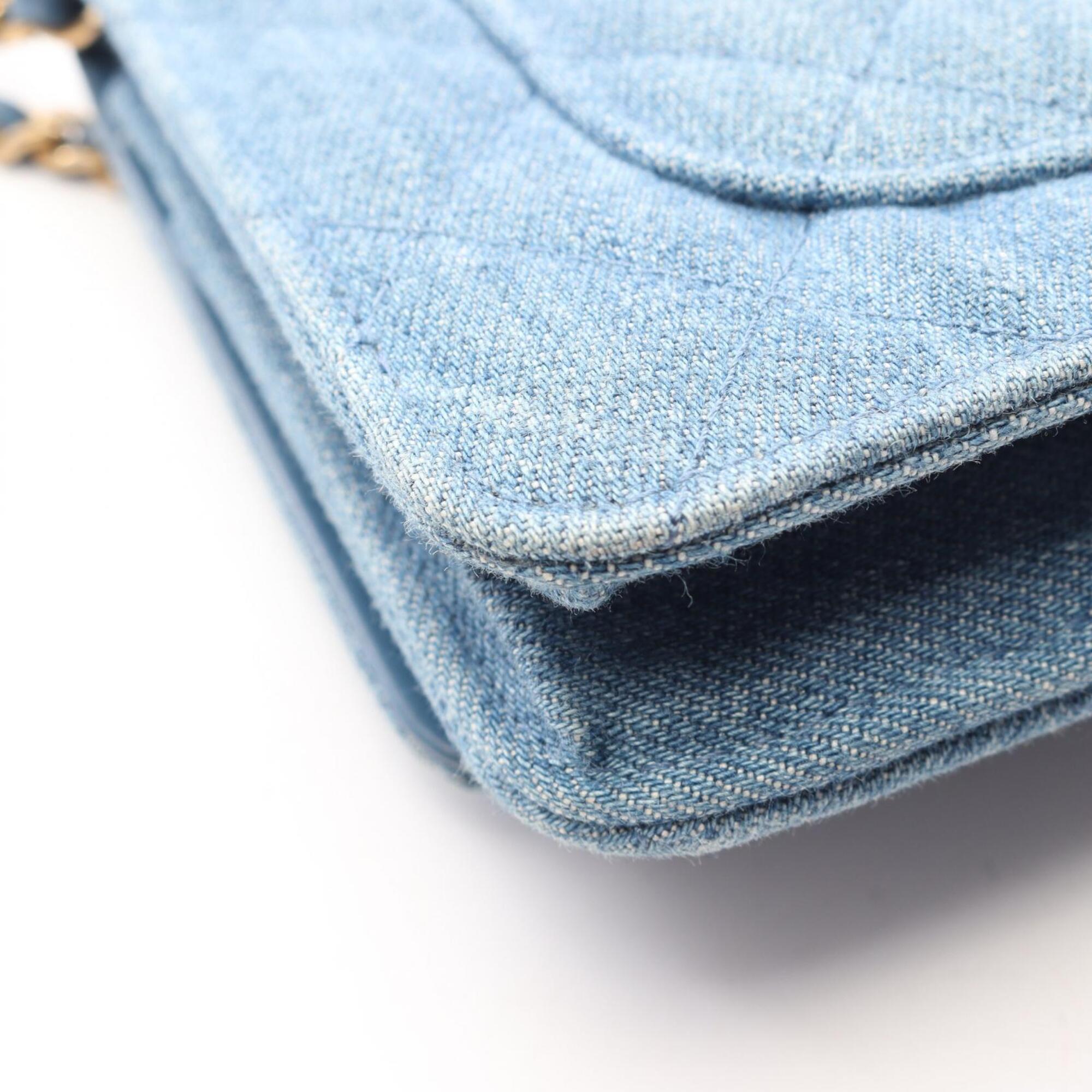Chanel Blue Denim Handbag Shoulder Bag (Pre-Owned)