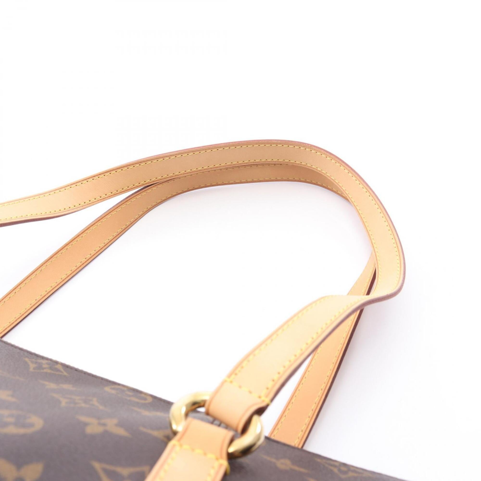 Louis Vuitton Brown Pvc Coated Canvas Leather Handbag Tote Bag (Pre-Owned)