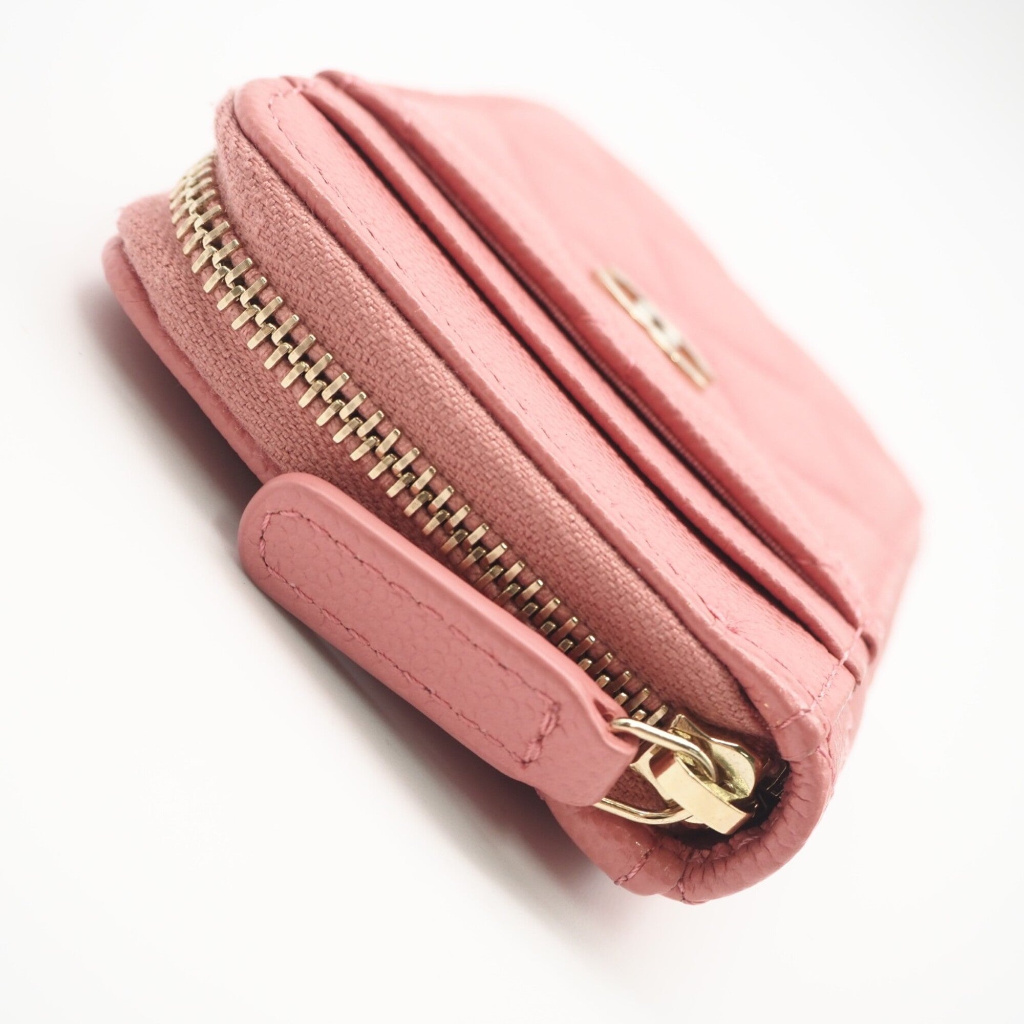 Chanel Matelasse Pink Grained Calfskin Coin Purse/Coin Case (Pre-Owned)