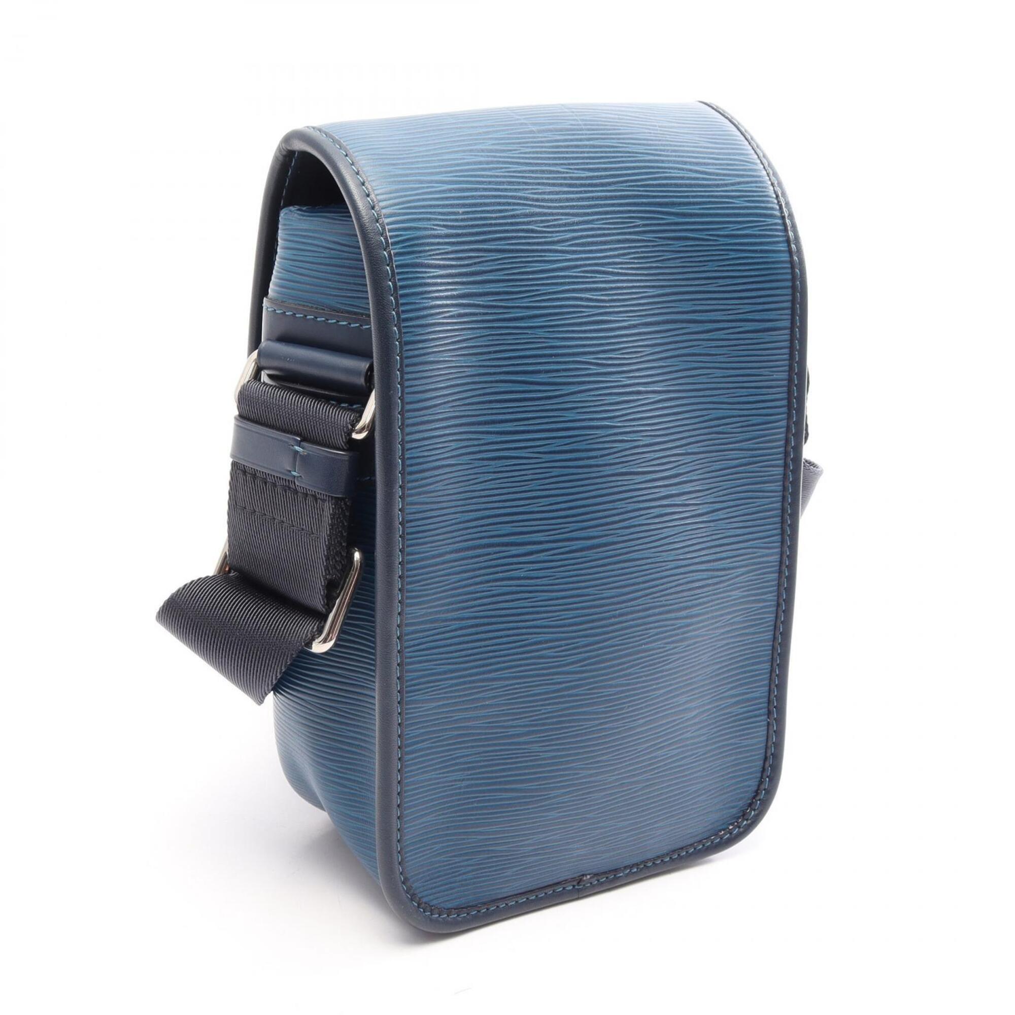 Louis Vuitton Blue Leather Handbag Shoulder Bag (Pre-Owned)