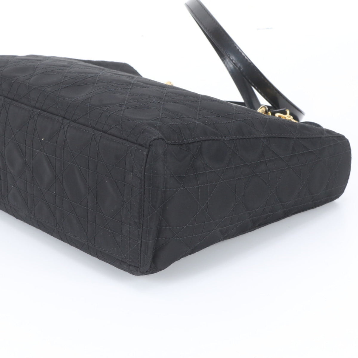 Christian Dior Black Leather Nylon Shoulder Bag (Pre-Owned)