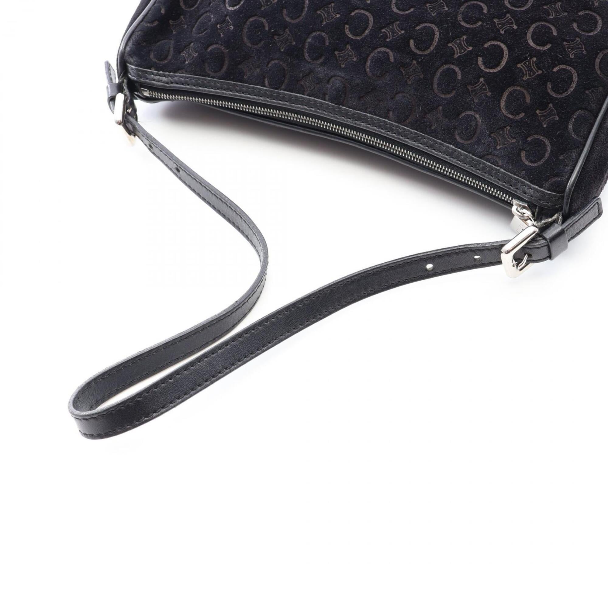 Celine Black Suede Leather Handbag (Pre-Owned)