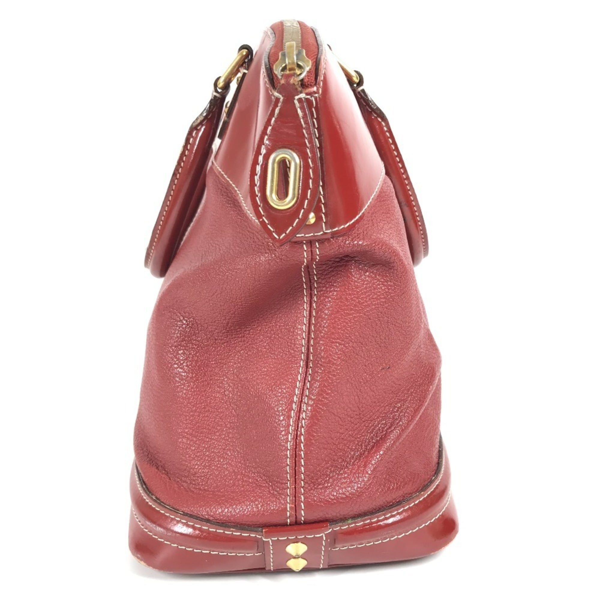 Louis Vuitton Red Color Tanami Suhali Leather Handbag Tote Bag (Pre-Owned)