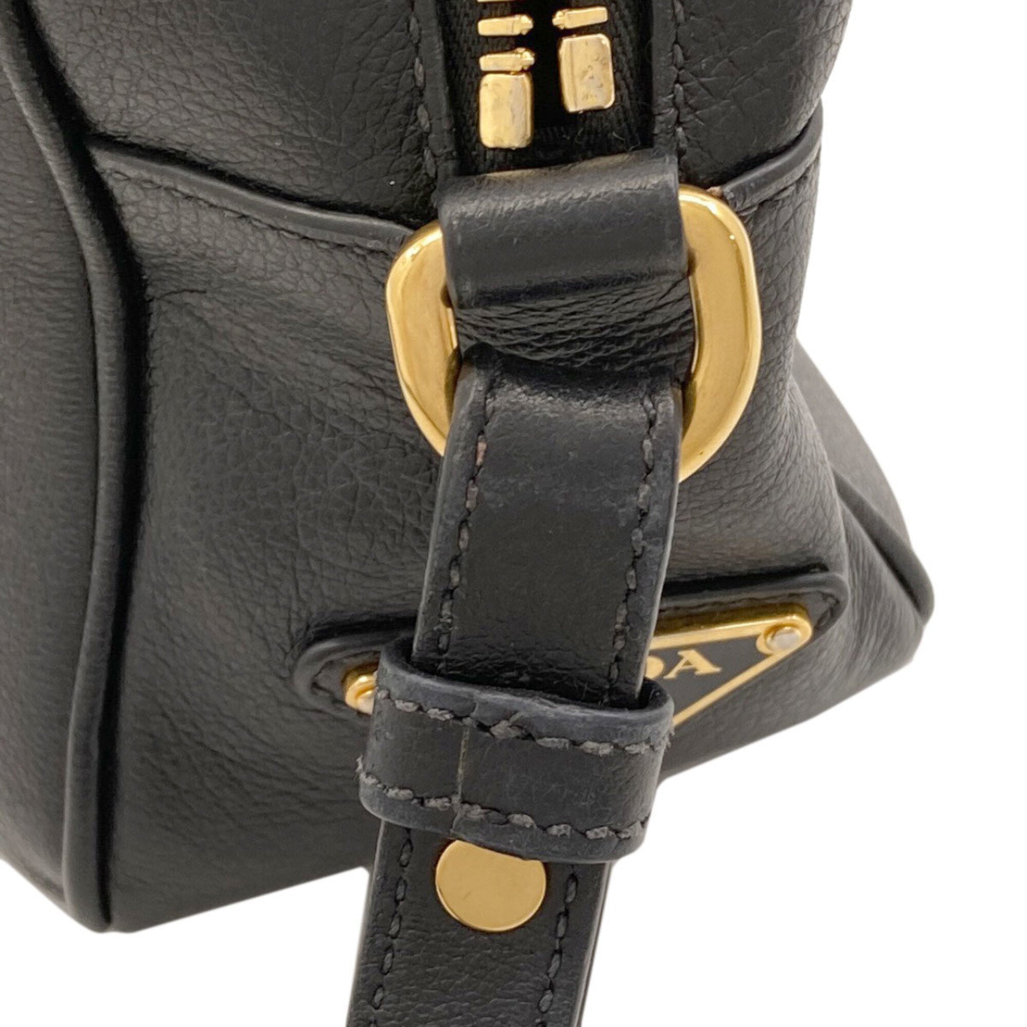 Prada Black Leather Shoulder Bag (Pre-Owned)