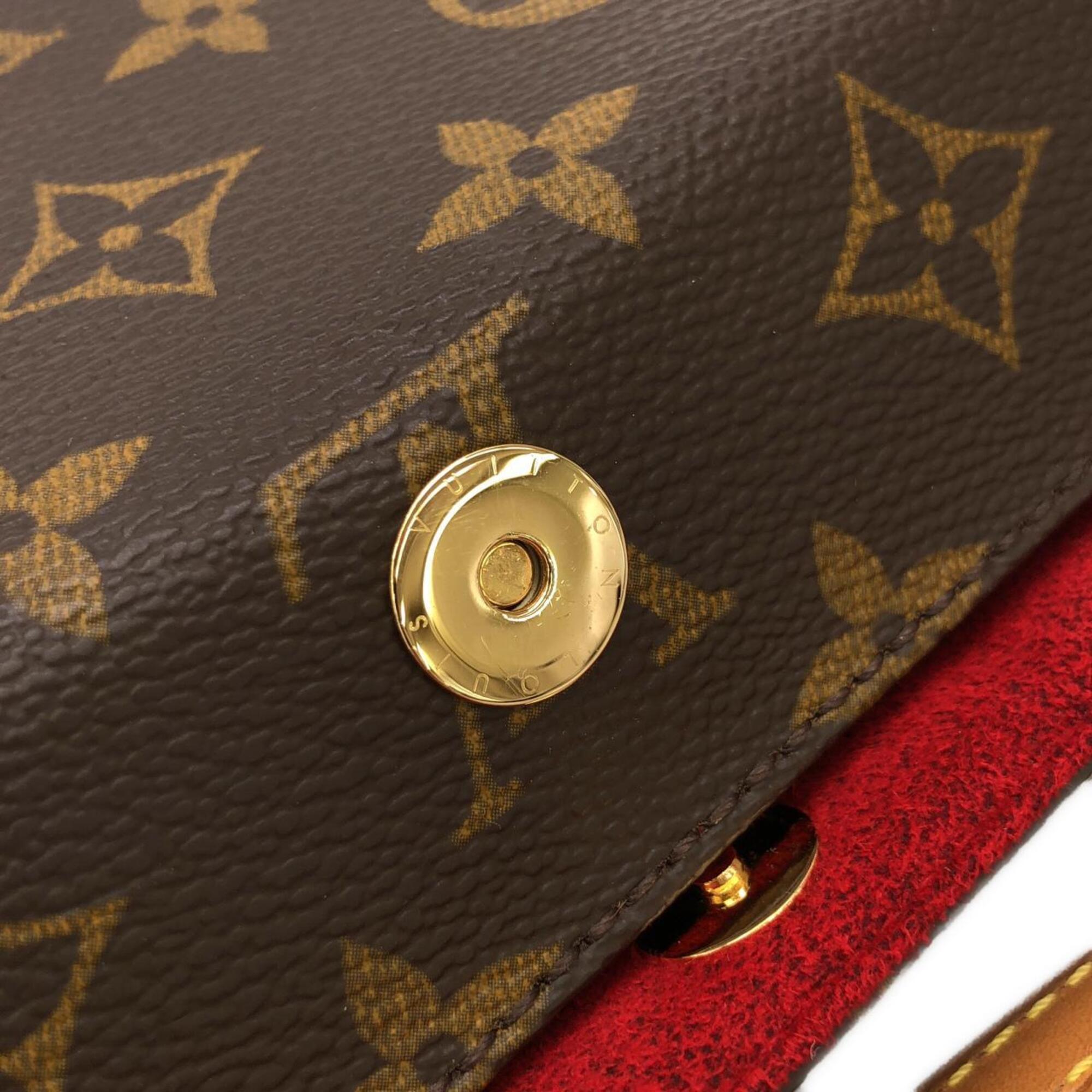 Louis Vuitton Marron Coated Canvas Shoulder Bag (Pre-Owned)