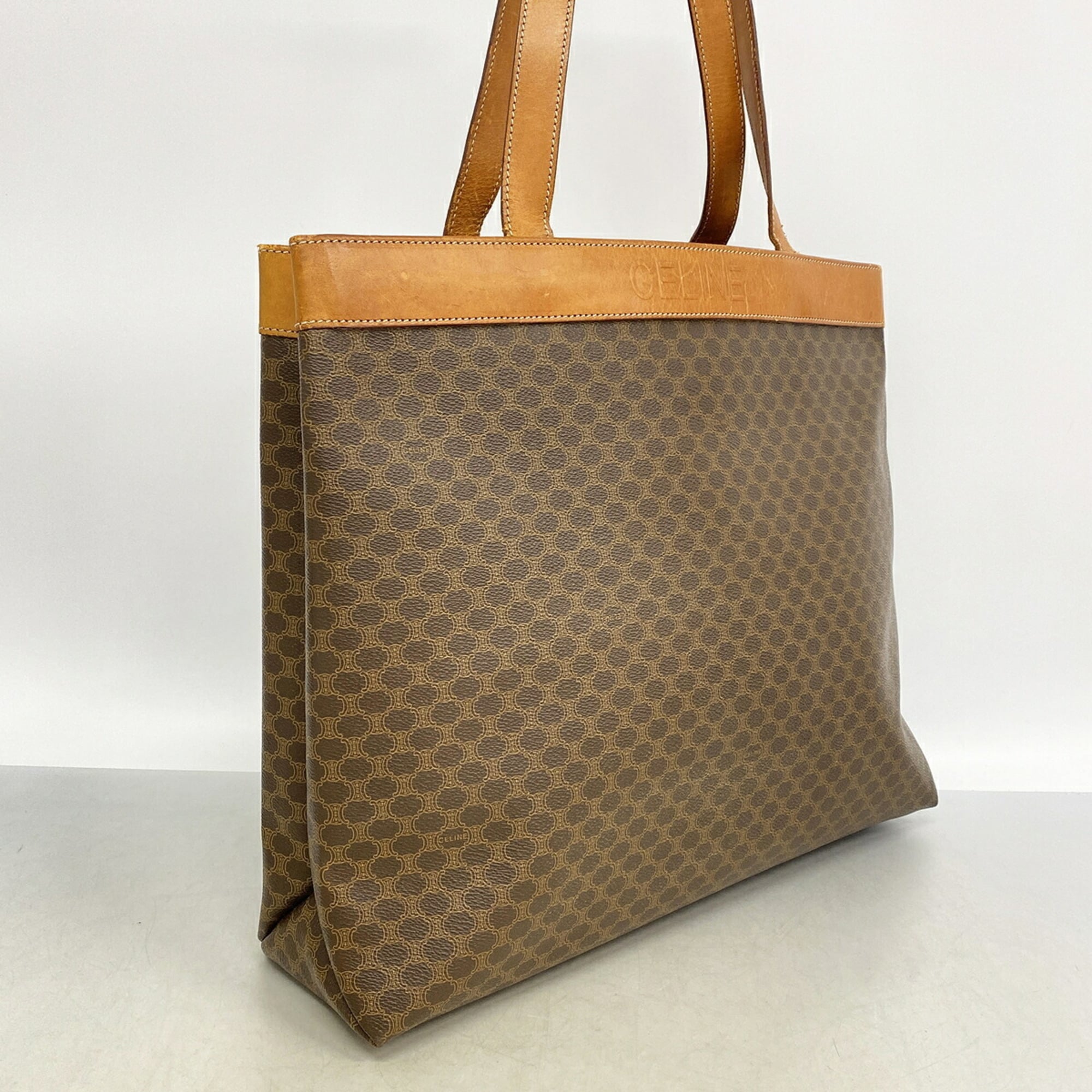 Celine Brown Pvc Tote Bag (Pre-Owned)