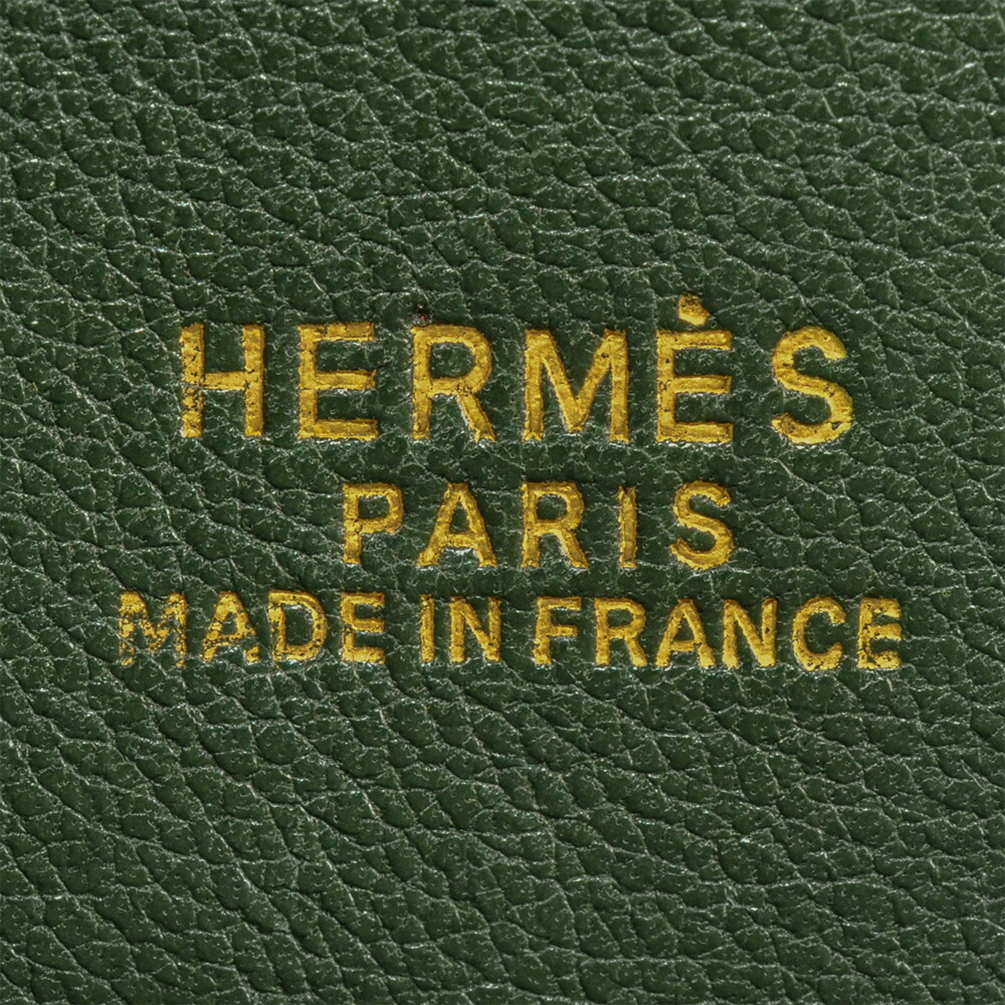 Hermes Bolide Green Ardennes Leather Handbag (Pre-Owned)
