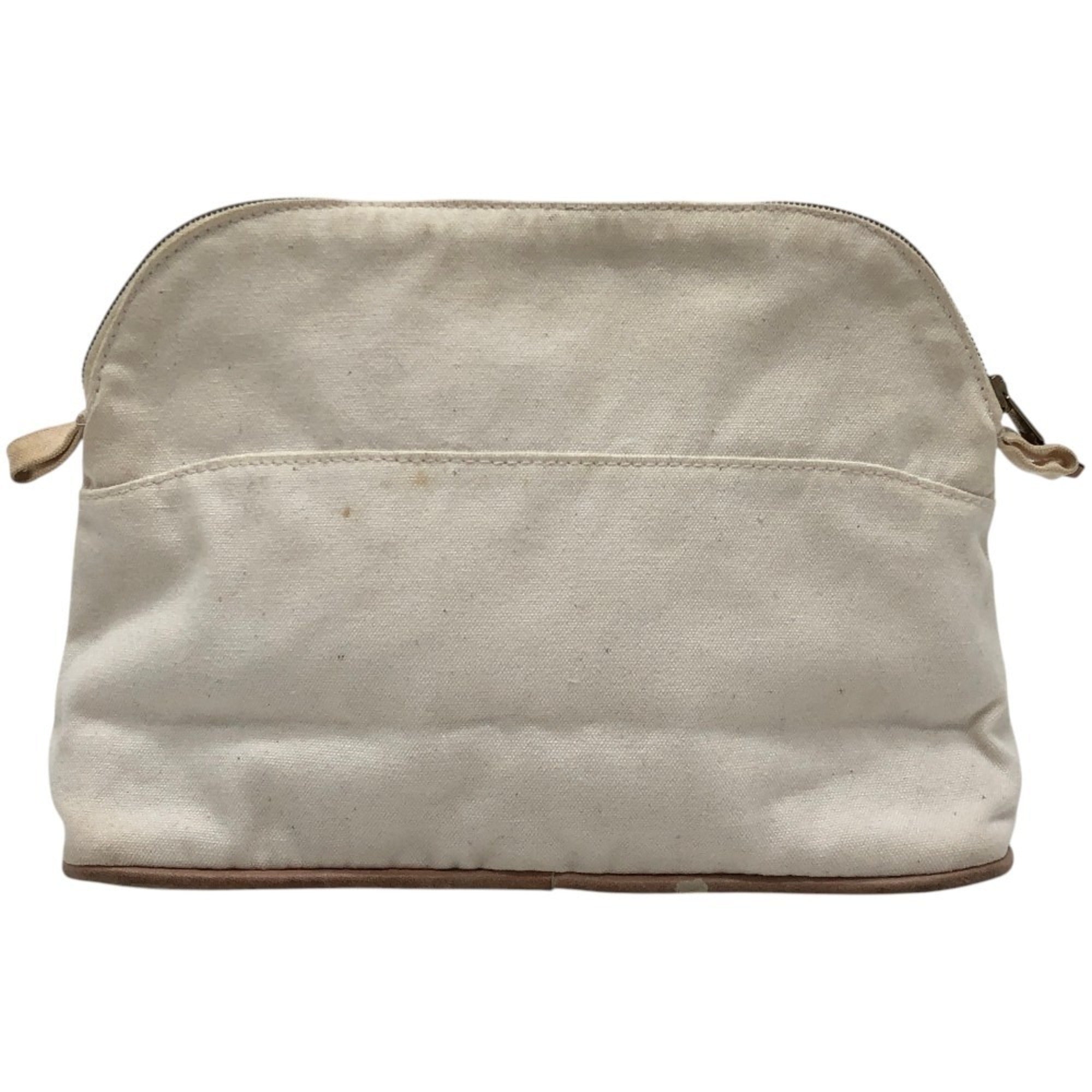 Hermes White Canvas Handbag Pouch (Pre-Owned)