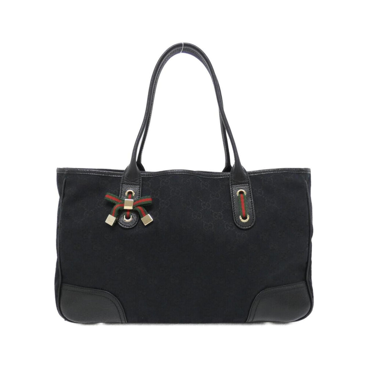Gucci Black Gg Canvas Handbag (Pre-Owned)