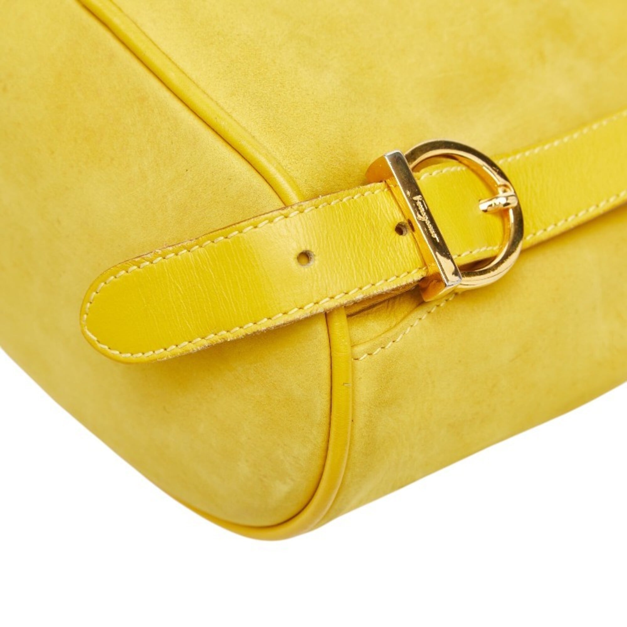 Salvatore Ferragamo Yellow Leather Backpack (Pre-Owned)