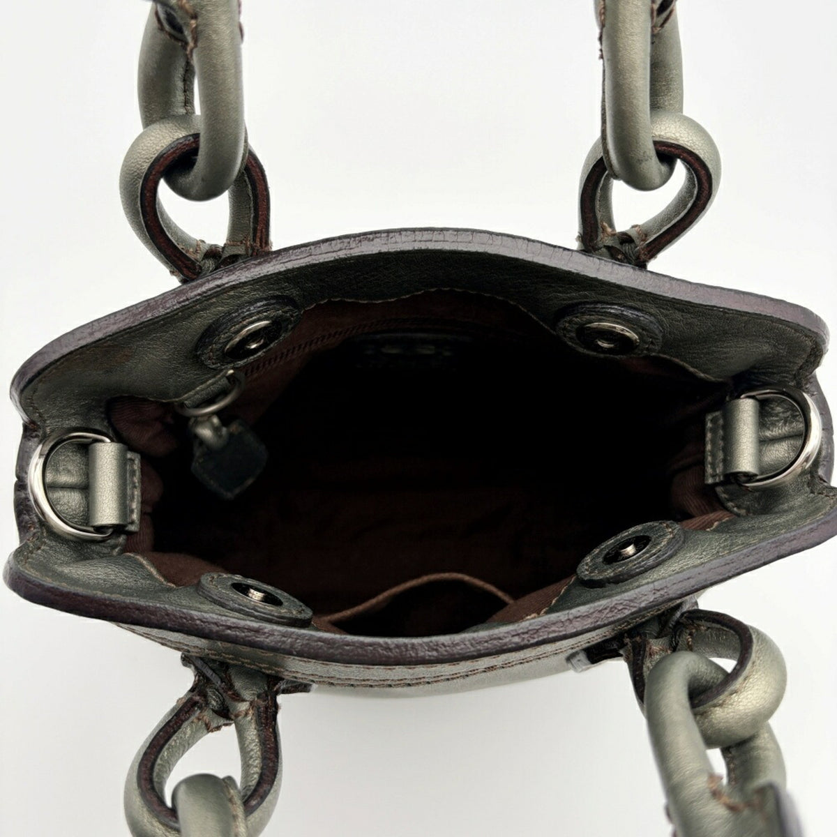 Loewe Moss Green Leather Shoulder Bag (Pre-Owned)